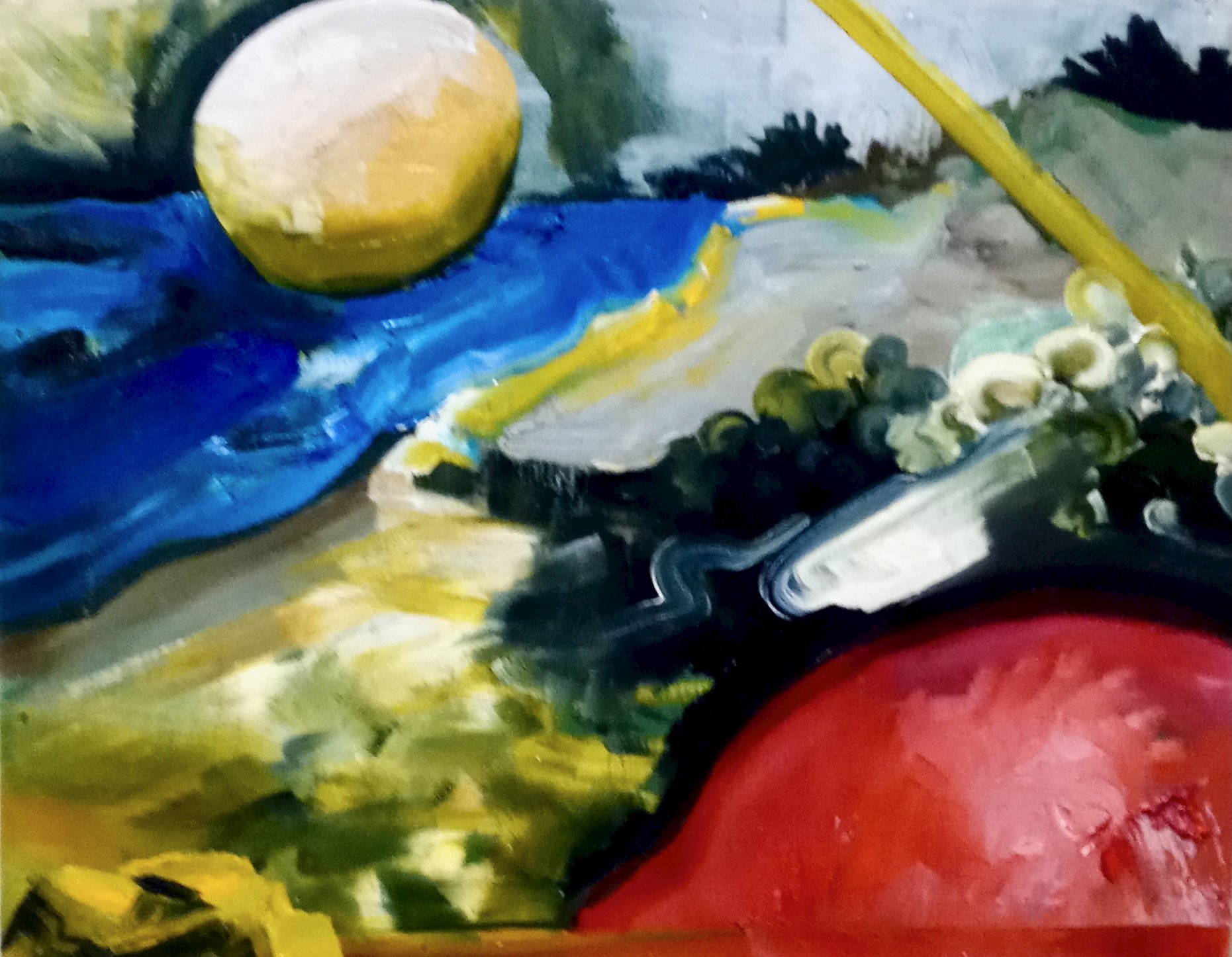 Over the Next Dune - oil on panel - 12”x15” - 2021 - $300