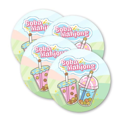 Boba Mahjong Coasters