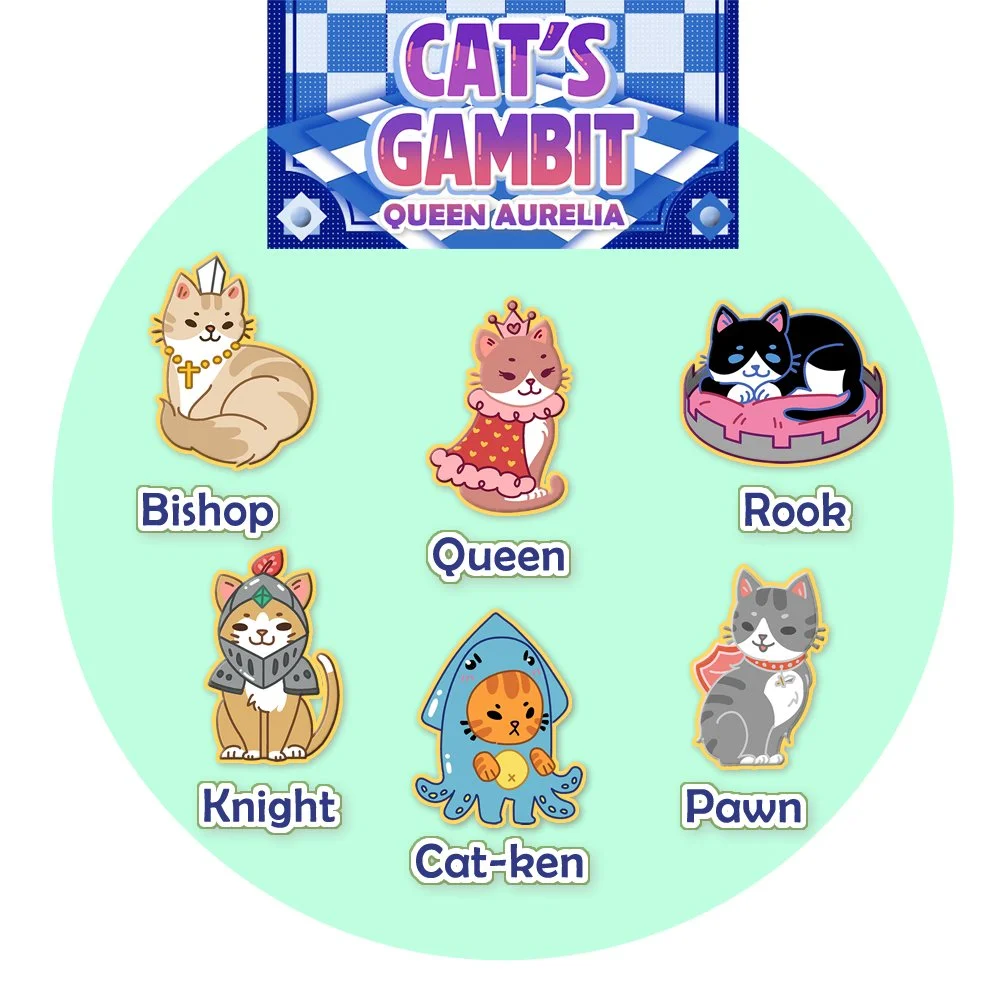 Cat's Gambit - Cat Pins
