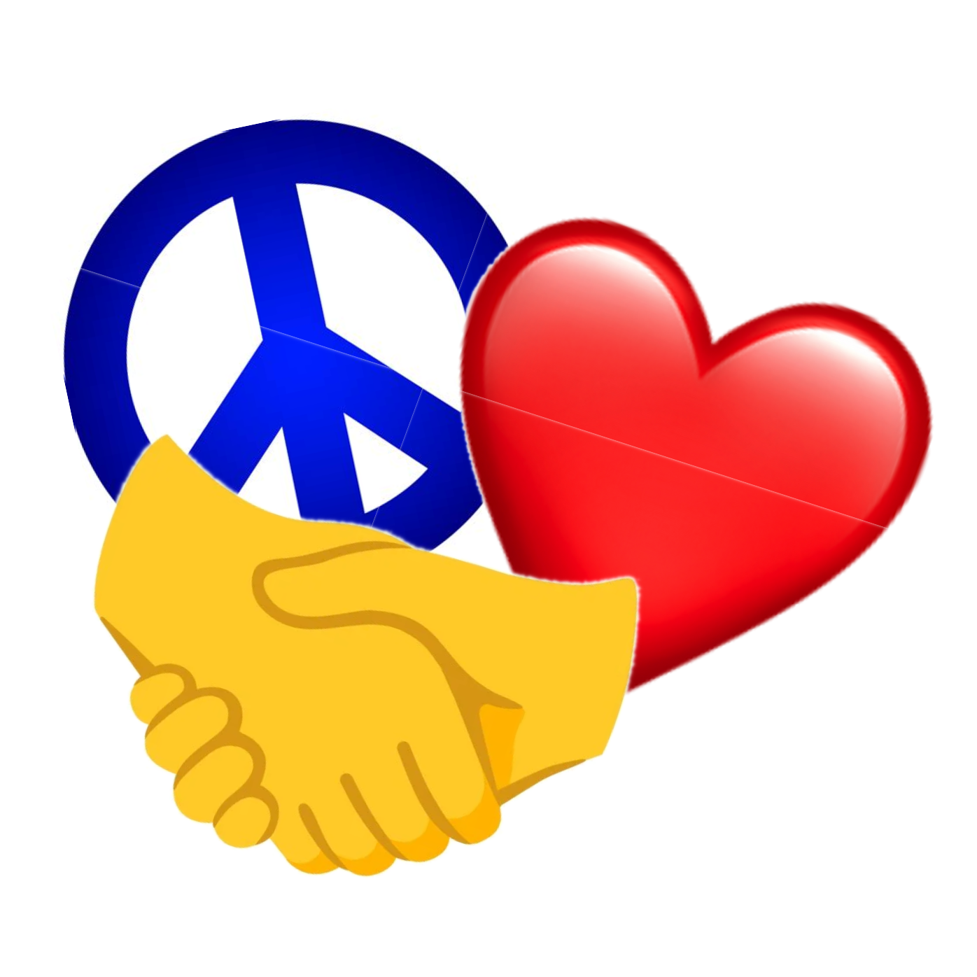 peach, heart, handshake
