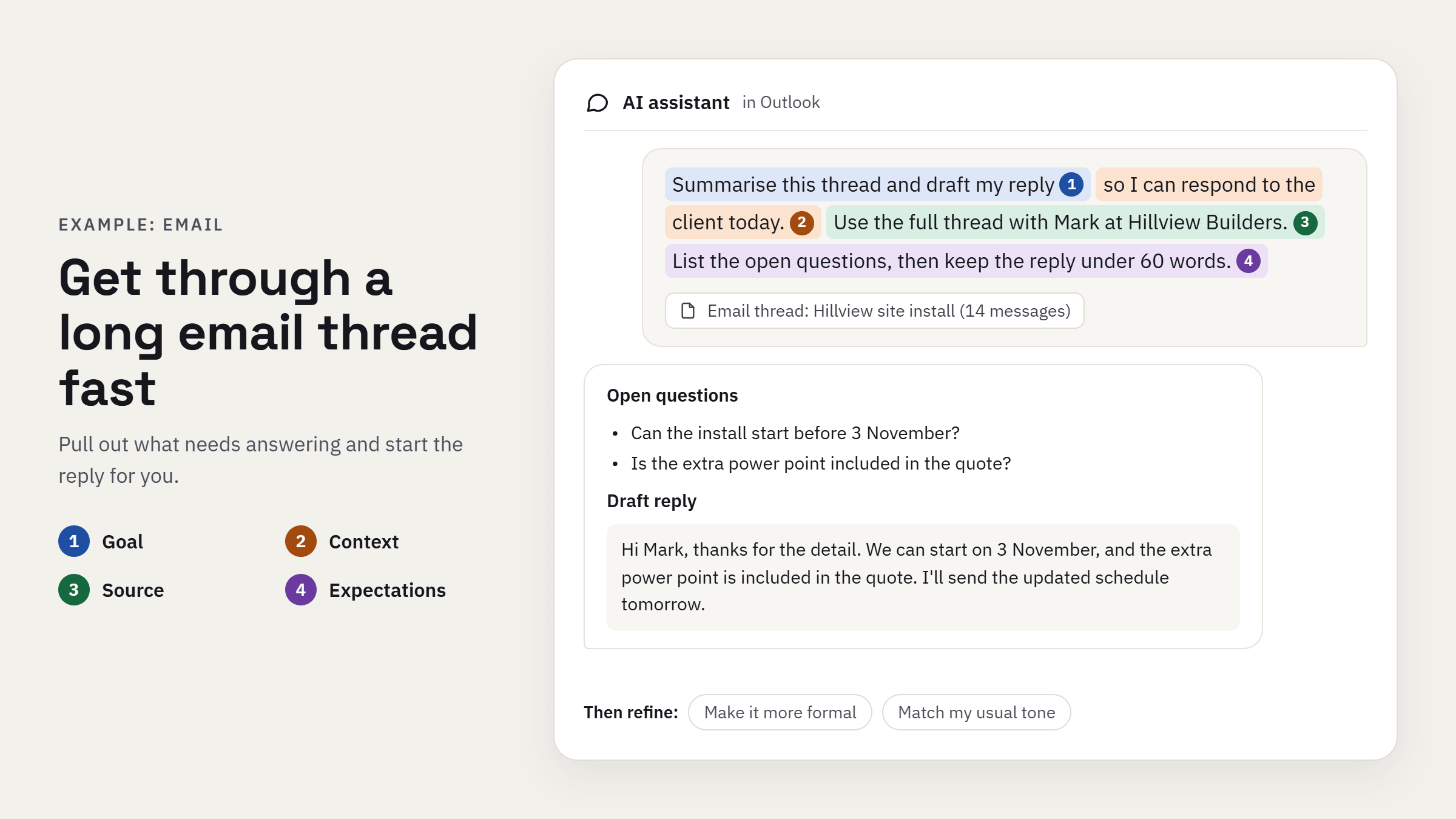 email summary
