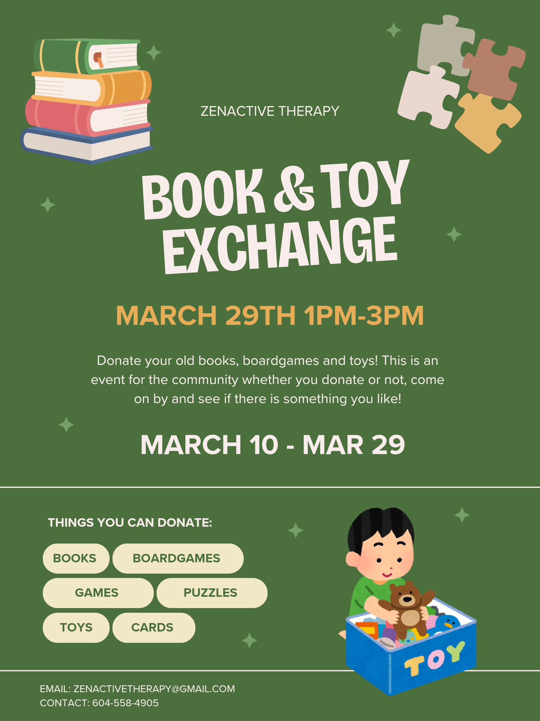 Book &amp; Toy Exchange!