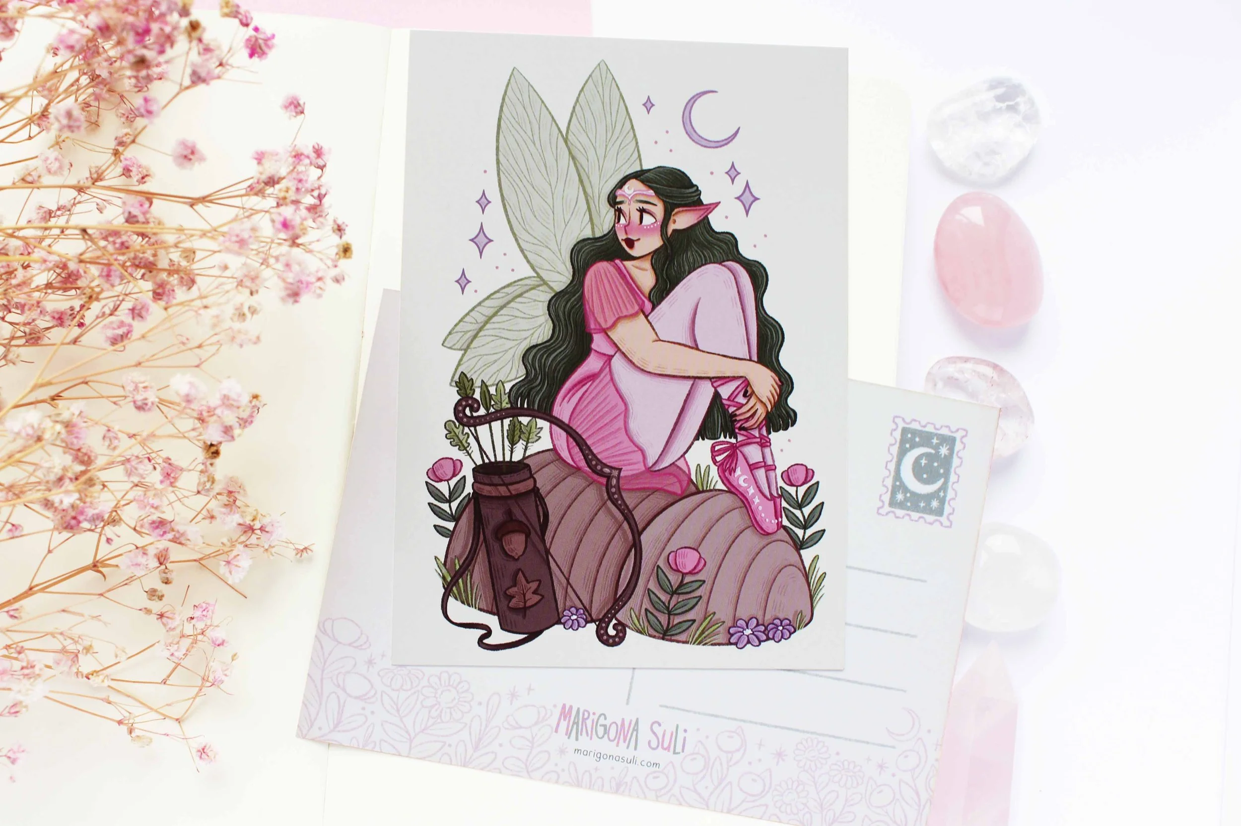 Fairy Fern Postcard, Sticker Sheet, Bullet Journal, Planner, Bujo, Scrapbook, Sticker, Stationery, Paper, Washi, Witchy, Halloween, MArigona Suli Magical, Witch, Magic copy.jpg