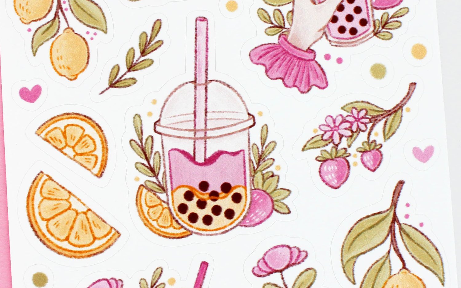 Bubble Tea Sticker Sheet — Marigona Suli