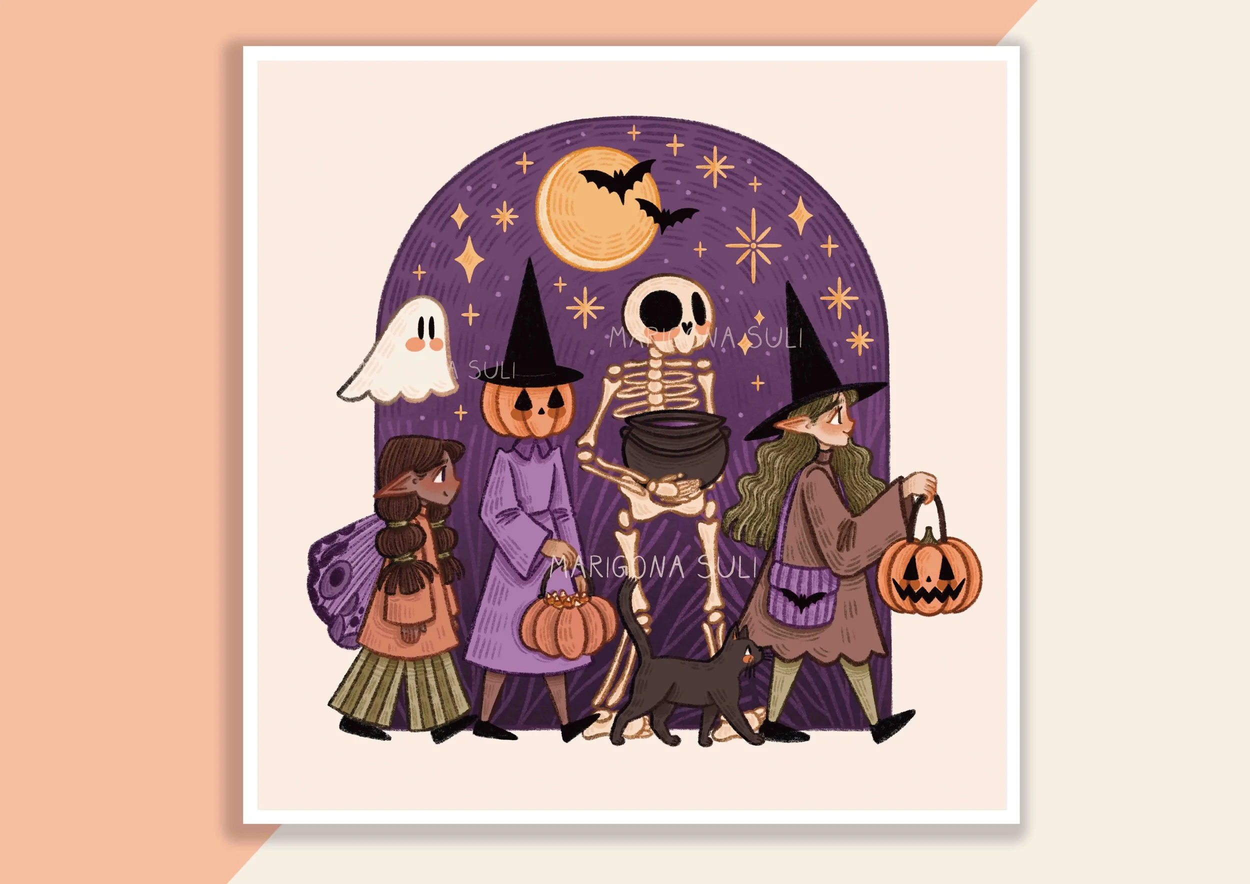 Spooky Trick Or Treaters Print.jpg