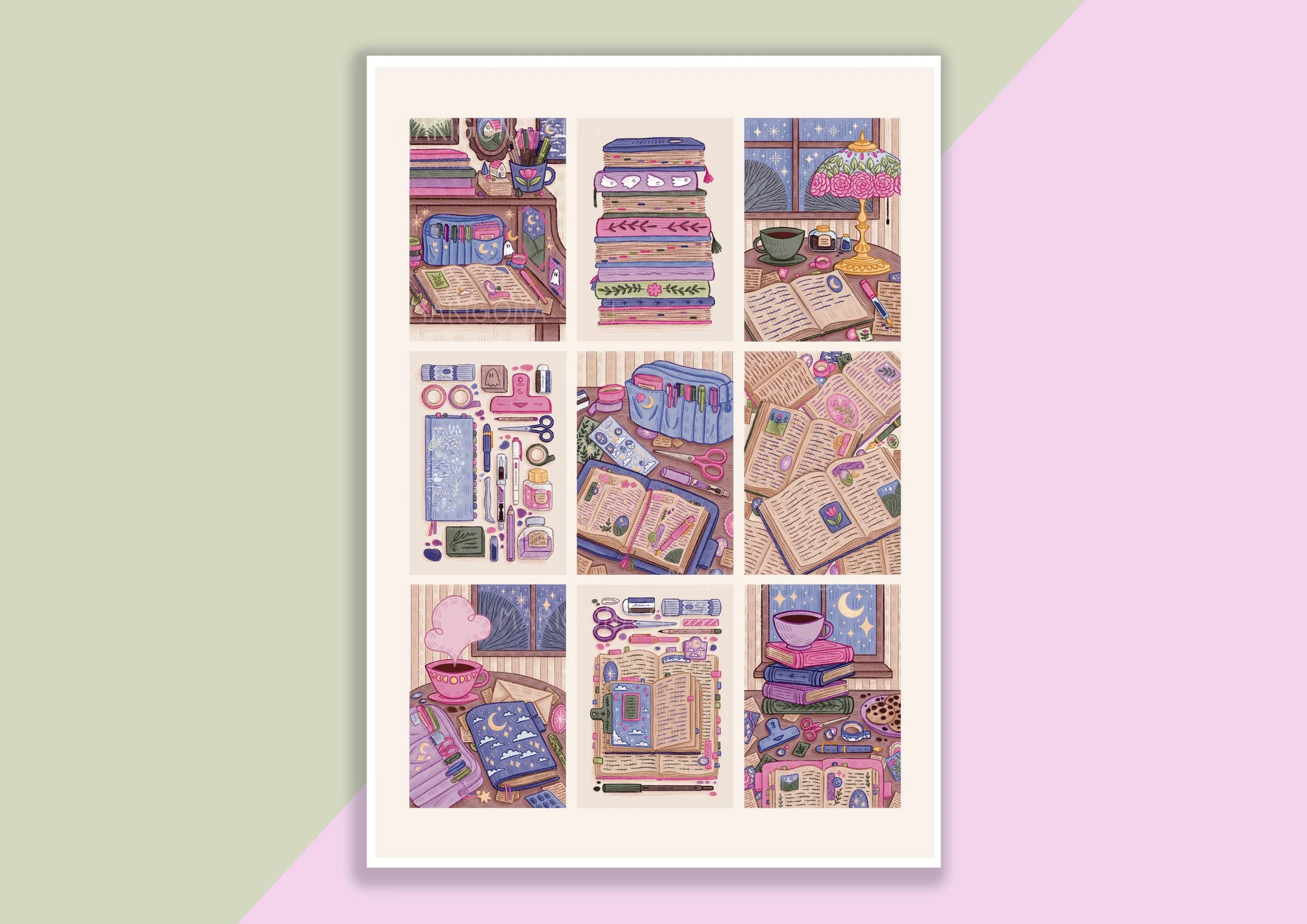 Stationery Illustrations Print A4.jpg