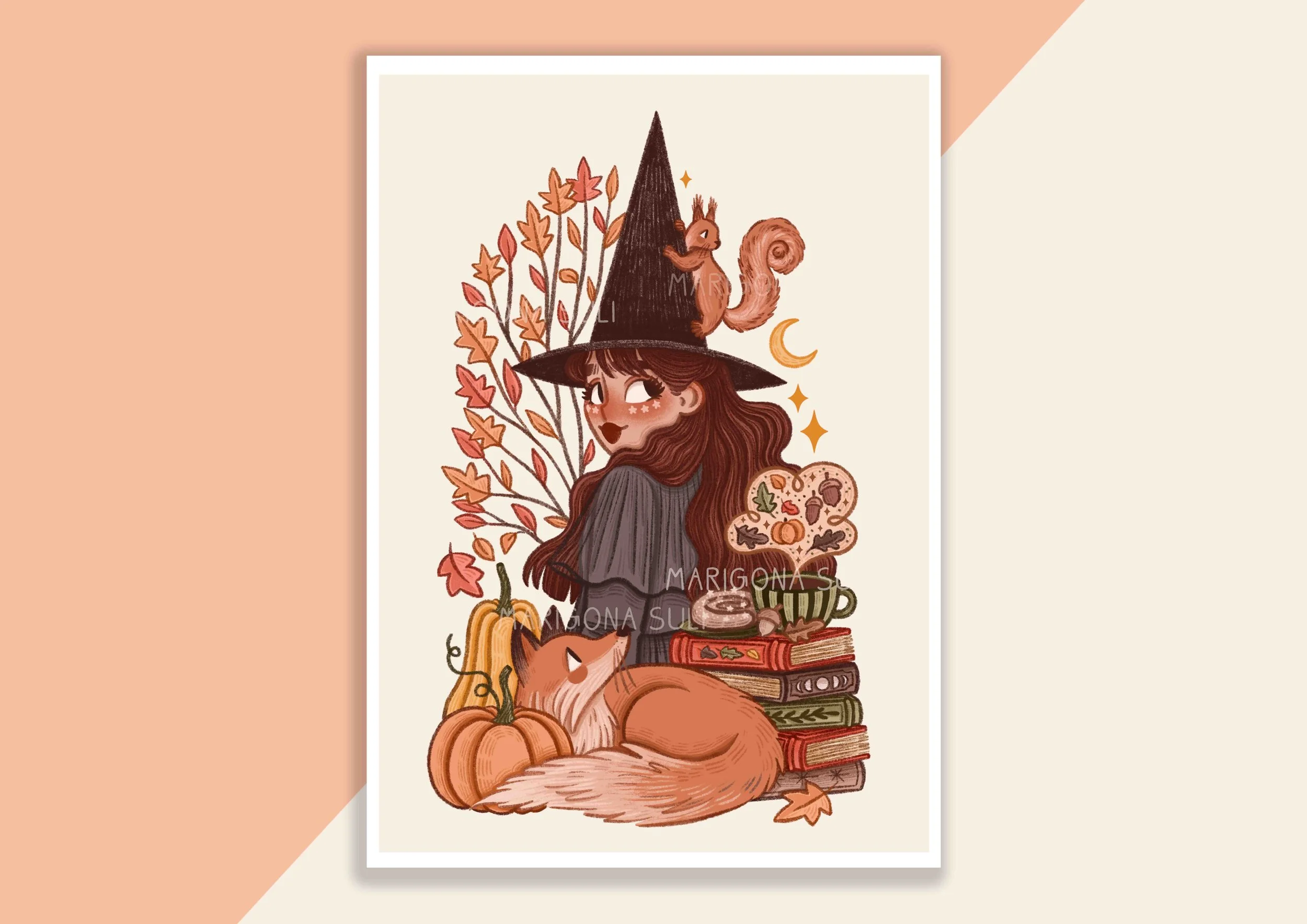 Witch Fox And Squirrel Print.jpg