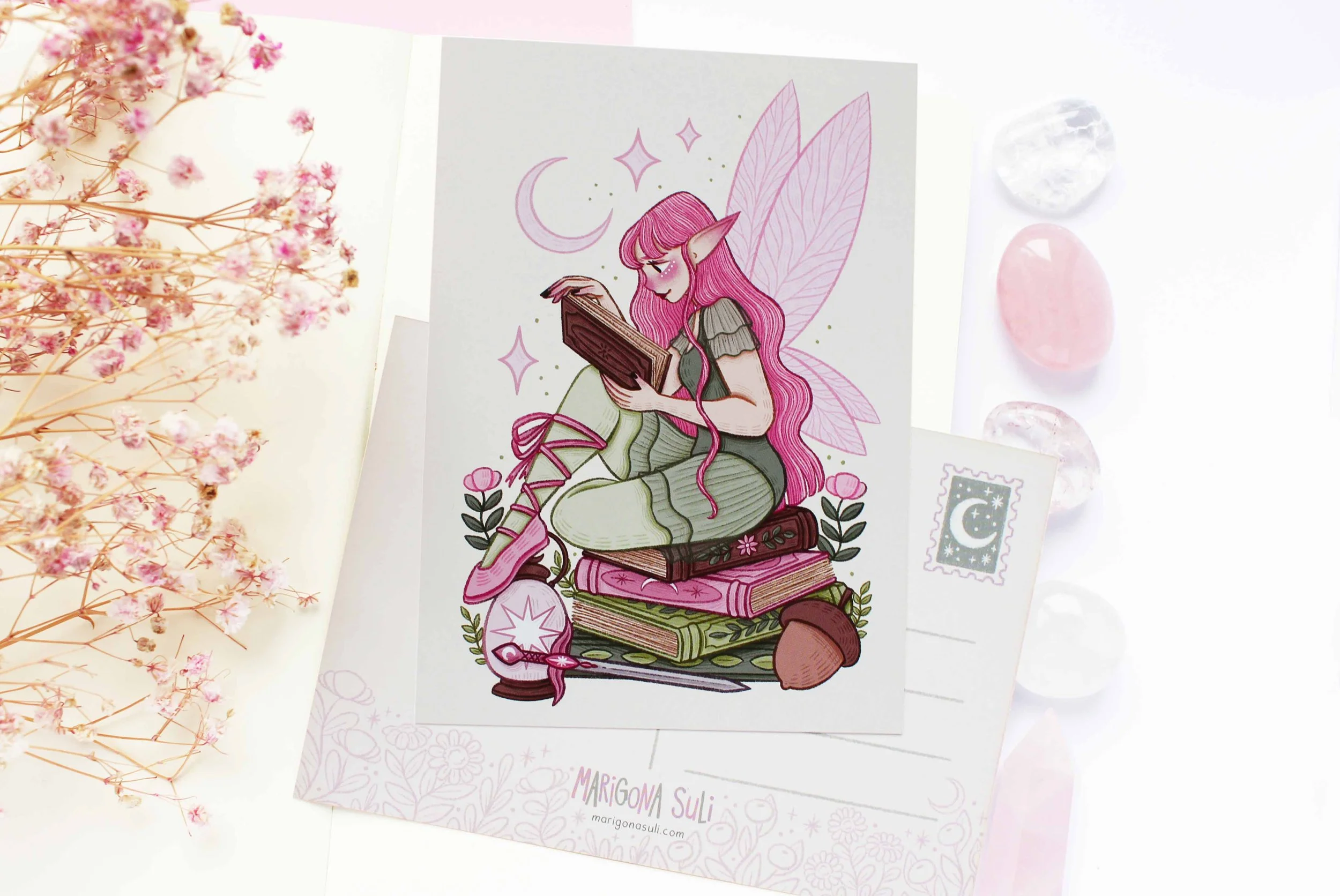Fairy Camellia Postcard, Sticker Sheet, Bullet Journal, Planner, Bujo, Scrapbook, Sticker, Stationery, Paper, Washi, Witchy, Halloween, MArigona Suli Magical, Witch, Magic copy.jpg