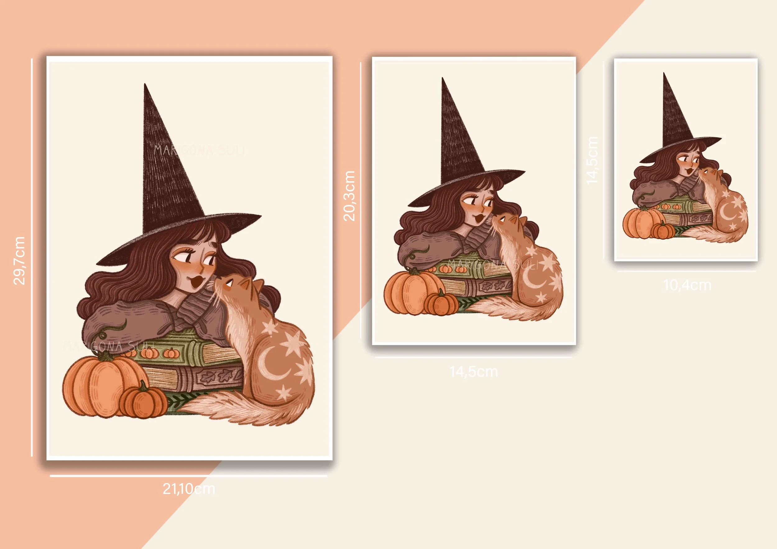 Autumn Witch And Her Spellbooks Print 2.jpg