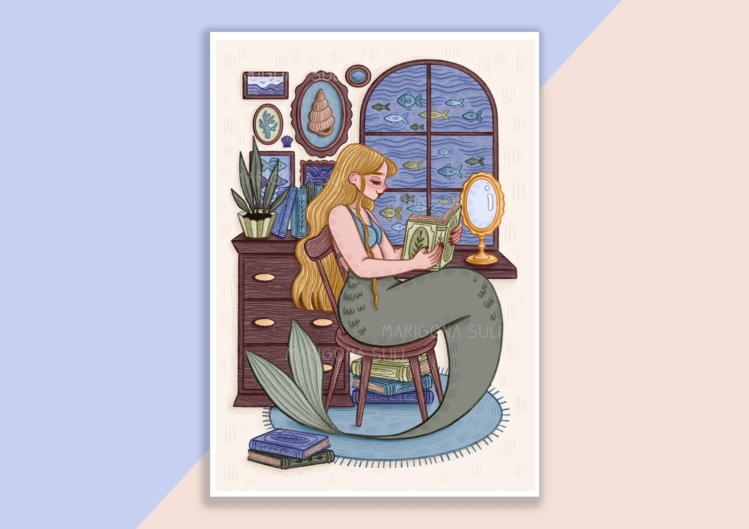 Reading Mermaid Print A4.jpg