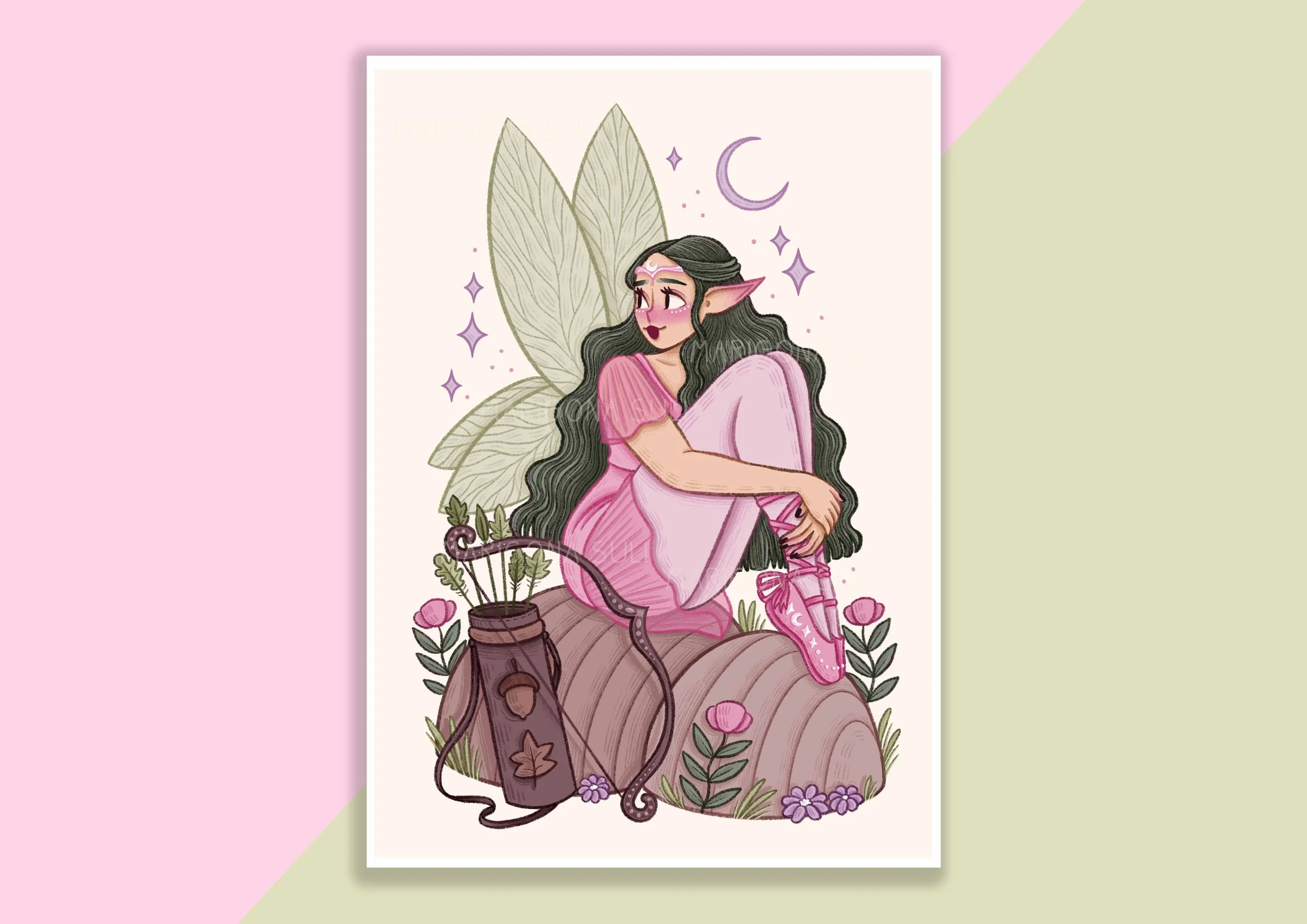 Fairy Fern Print A4 Sticker Sheet, Bullet Journal, Planner, Bujo, Scrapbook, Sticker, Stationery, Paper, Washi, Witchy, Halloween, MArigona Suli Magical, Witch, Magic.jpg