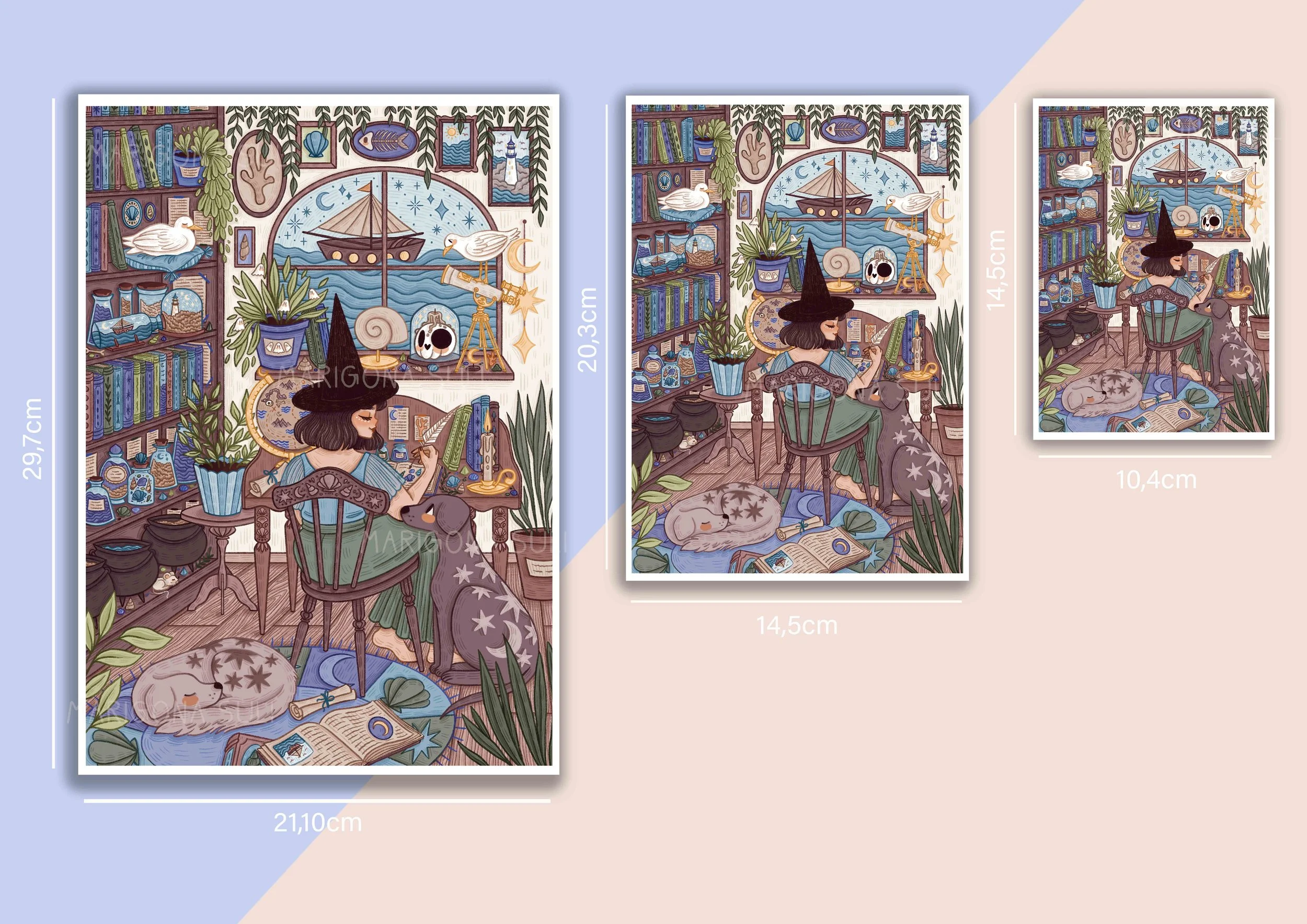 Sea Witch At Her Desk Prints Different Sizes .jpg