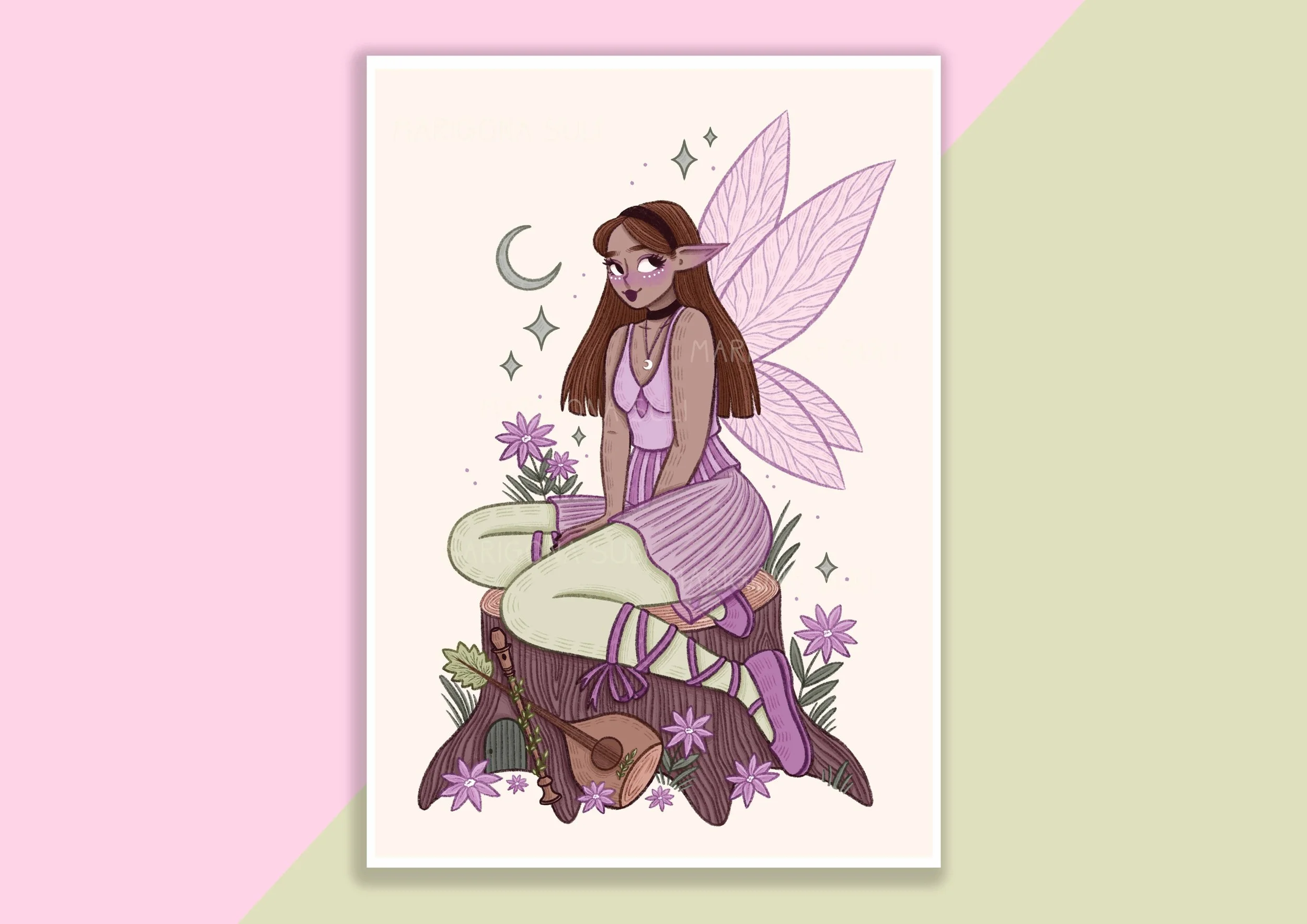 Fairy Hazel Print A4 Sticker Sheet, Bullet Journal, Planner, Bujo, Scrapbook, Sticker, Stationery, Paper, Washi, Witchy, Halloween, MArigona Suli Magical, Witch, Magic.jpg