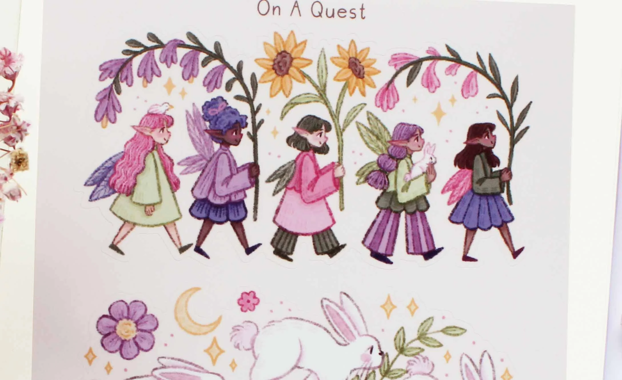 On A Quest 2 Sticker Sheet, Bullet Journal, Planner, Bujo, Scrapbook, Sticker, Stationery, Paper, Washi, Witchy, Halloween, MArigona Suli Magical, Witch, Magic.jpg