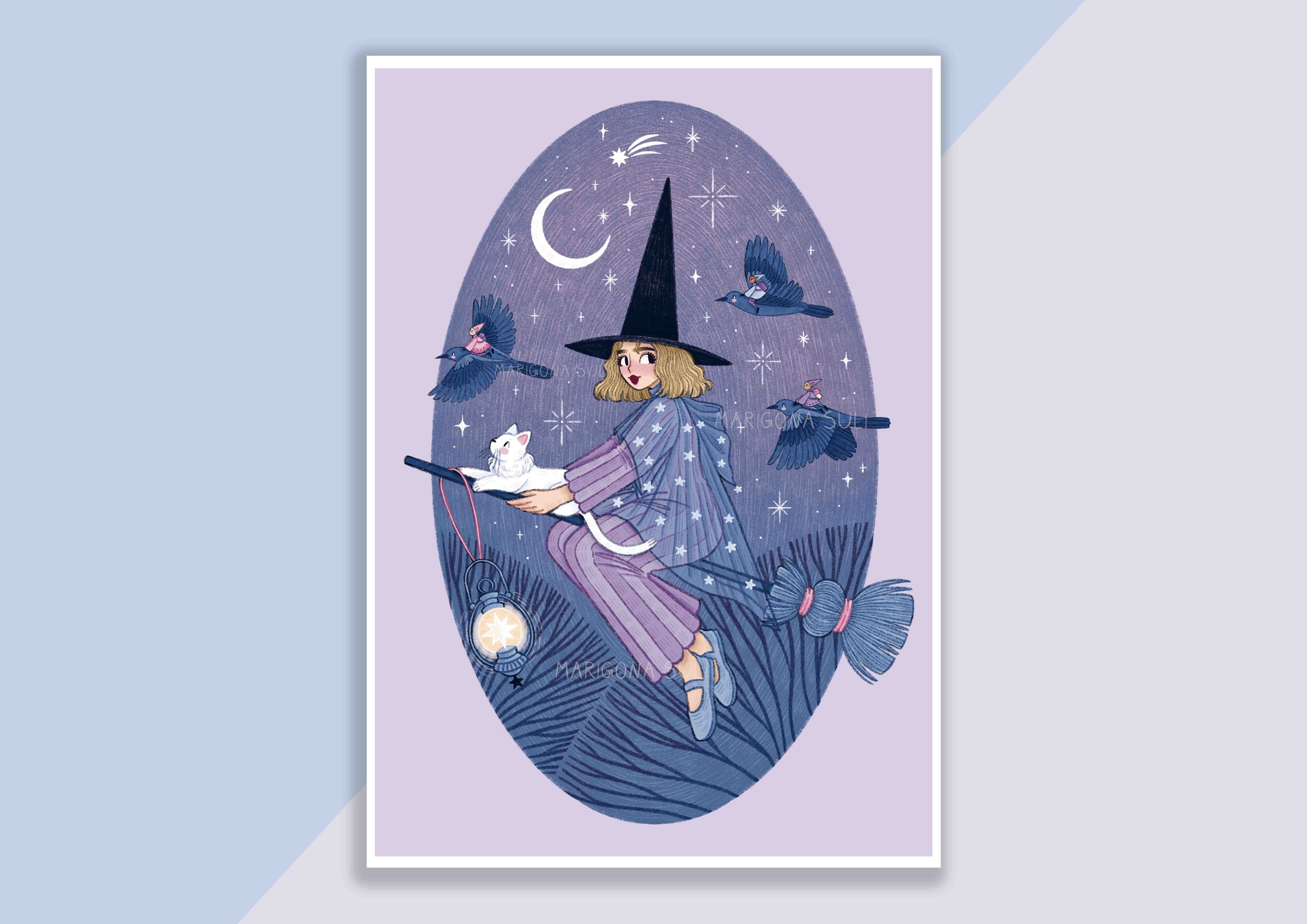 Witch Off On An Adventure Print