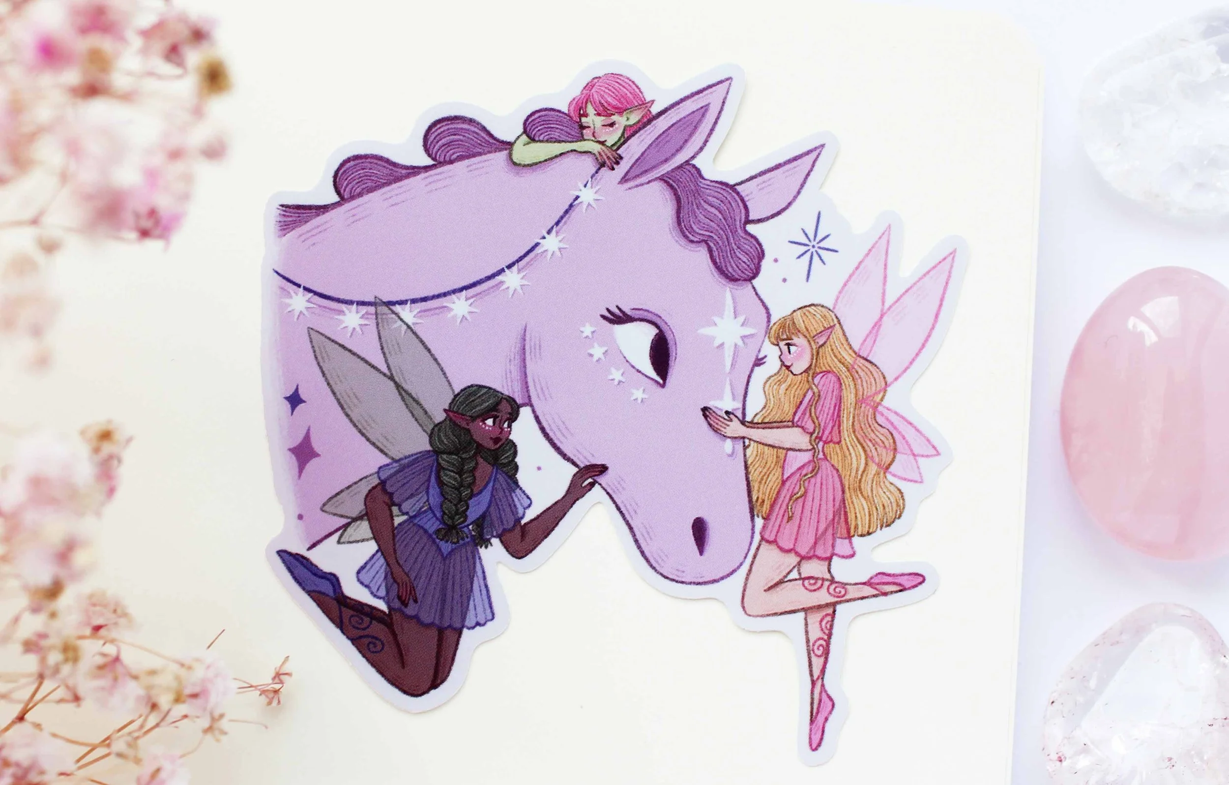 Fairies And Horse Single Sticker, Sticker Sheet, Bullet Journal, Planner, Bujo, Scrapbook, Sticker, Stationery, Paper, Washi, Witchy, Halloween, MArigona Suli Magical, Witch, Magic copy.jpg