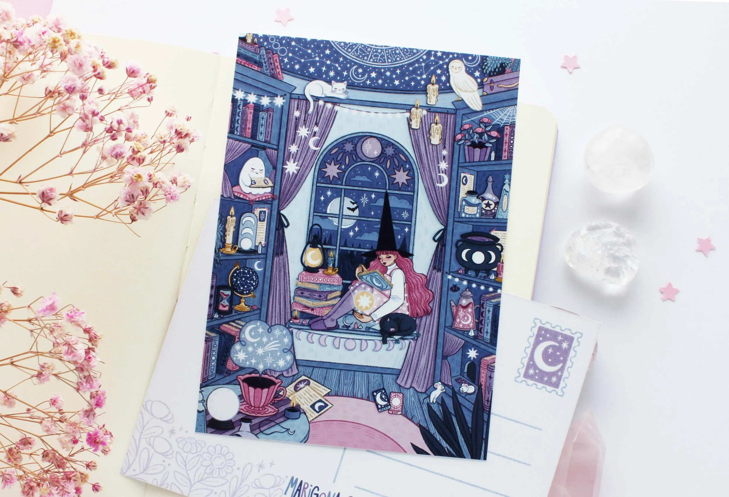 Celestial Witch Room Postcard A6