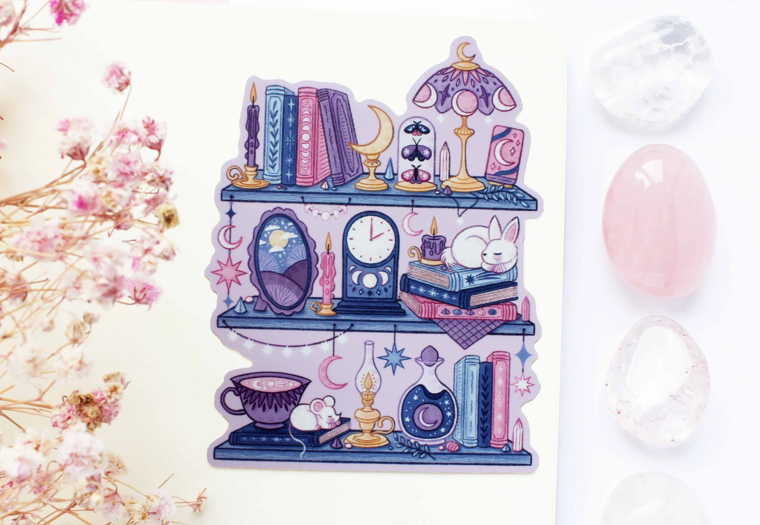 Starry Night Shelf Single Sticker, Sticker Sheet, Bullet Journal, Planner, Bujo, Scrapbook, Sticker, Stationery, Paper, Washi, Witchy, Halloween, MArigona Suli Magical, Witch, Magic copy.jpg