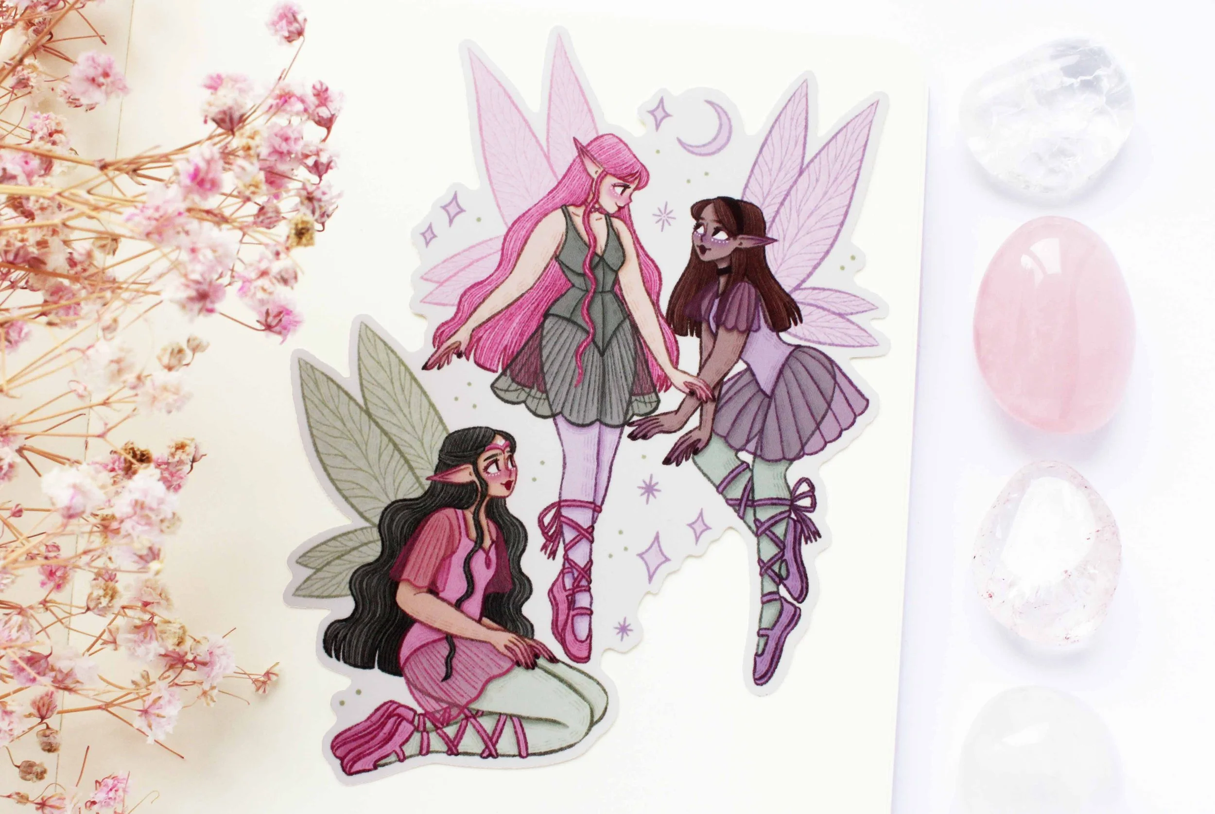 Fairy Wood Fairies Single Sticker, Sticker Sheet, Bullet Journal, Planner, Bujo, Scrapbook, Sticker, Stationery, Paper, Washi, Witchy, Halloween, MArigona Suli Magical, Witch, Magic copy.jpg