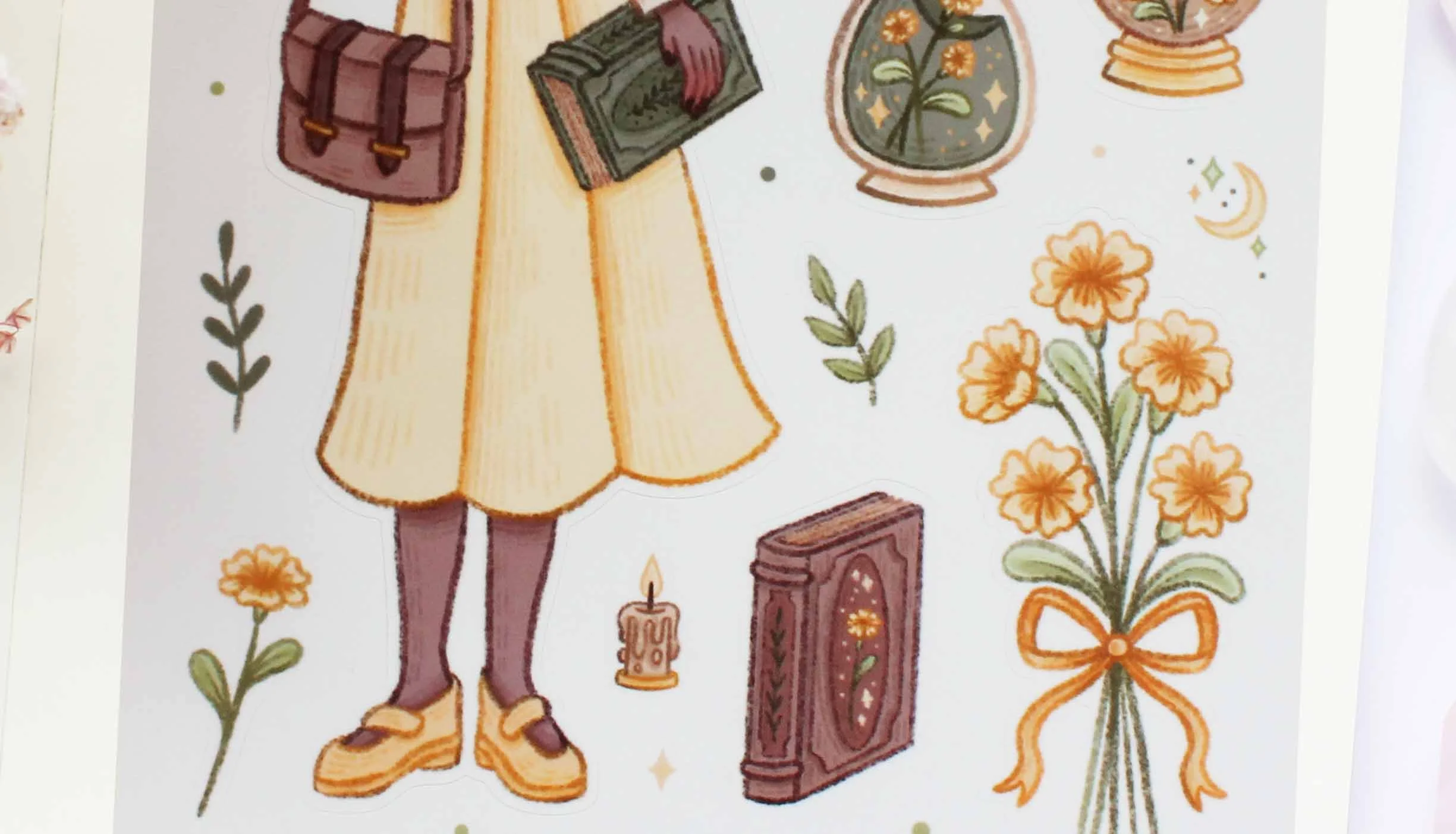 Primrose Witch 3 Sticker Sheet, Bullet Journal, Planner, Bujo, Scrapbook, Sticker, Stationery, Paper, Washi, Witchy, Halloween, MArigona Suli Magical, Witch, Magic.jpg