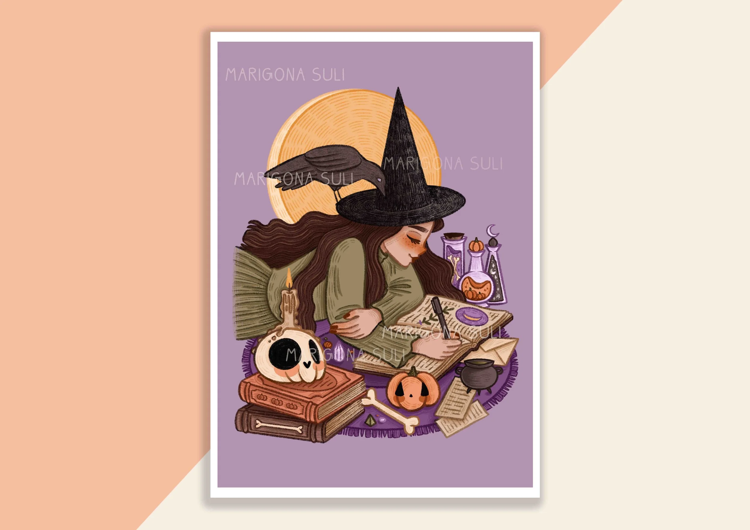 Witch Studying Magic Print .jpg