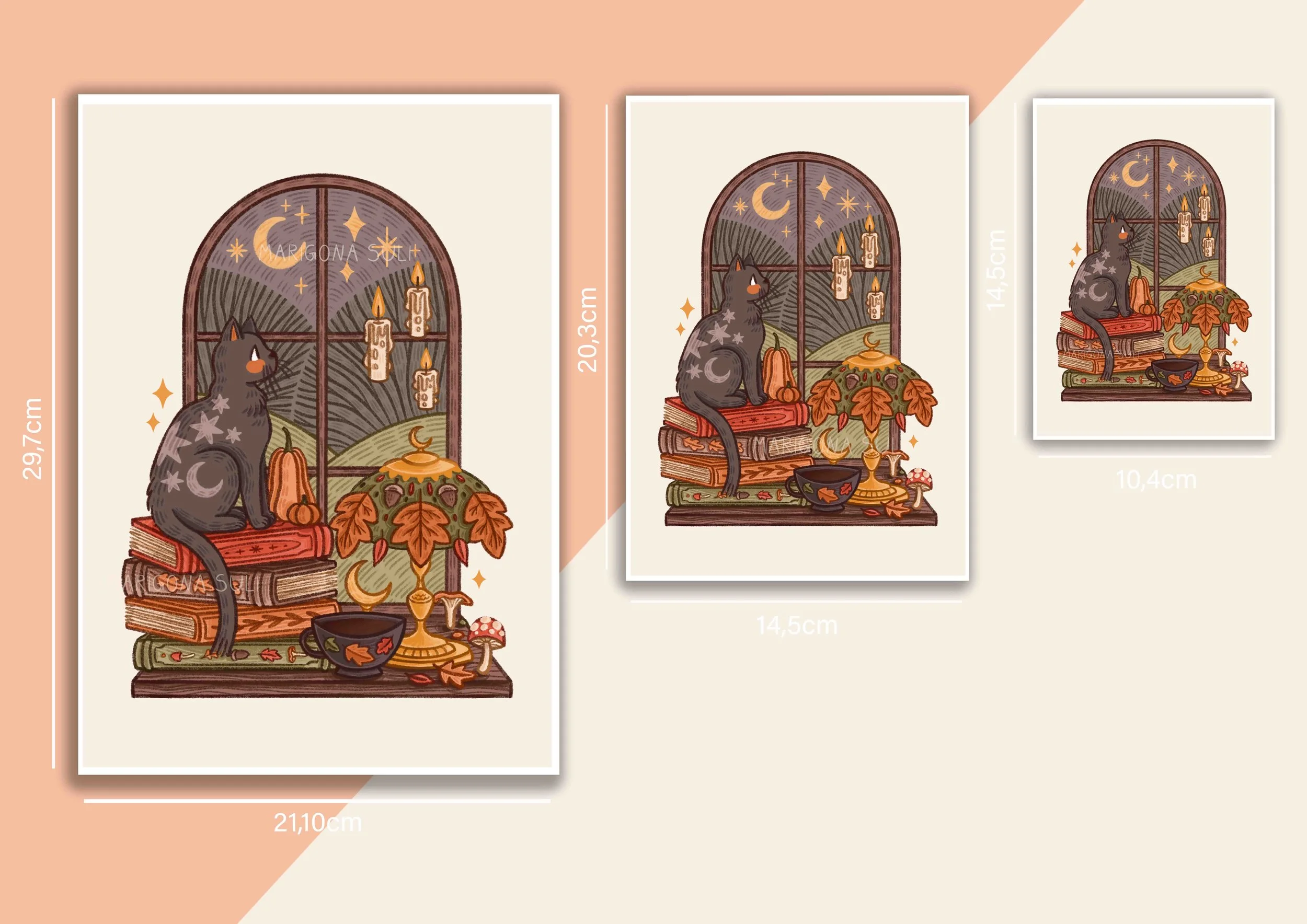 Autumn Cat On Window Print 2.jpg