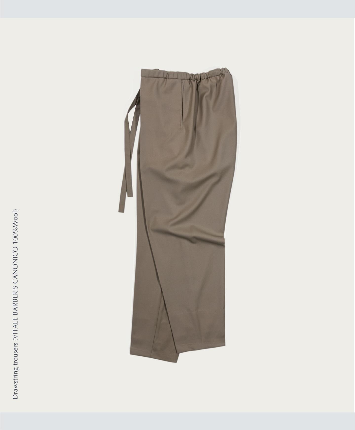 Drawstring trouser #yasutokimura #trouser #madetoorder #vitalebarberiscanonico #unisexclothing #madeinaustralia