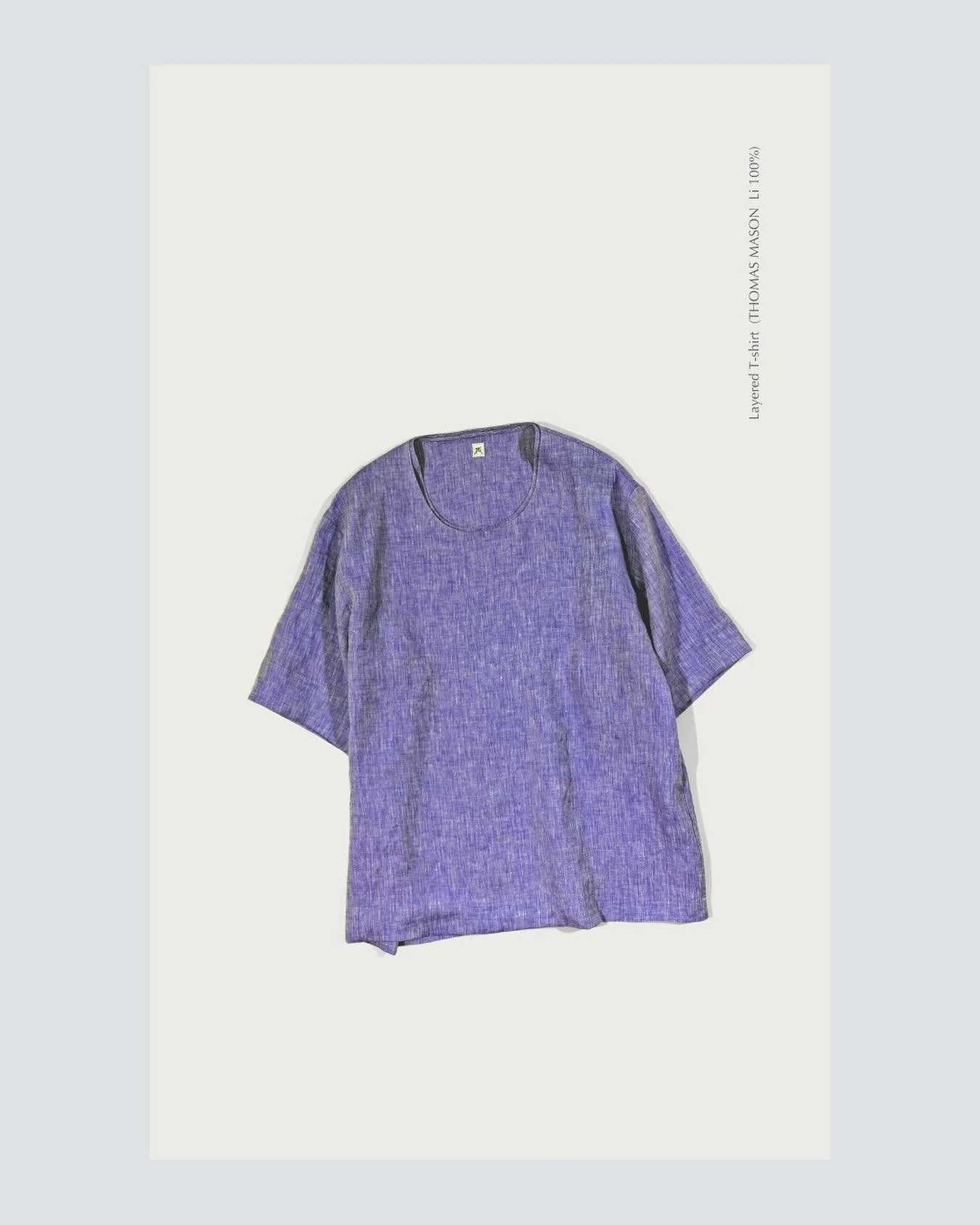 Layered T-shirt #yasutokimura #unisexclothing #tailormade #linenshirt