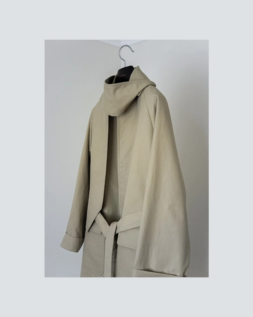 Balmacaan coat with scarf#yasutokimura #balmacaancoat #madetoorder