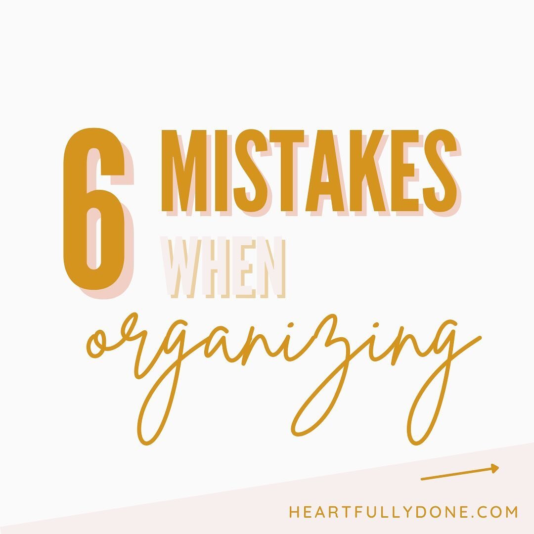 Did you make any of these organizing mistakes?
1. You didn't commit fully
2. You didn't imagine your ideal lifestyle
3. You didn't discard first
4. You didn't tidy by category
5. You didn't follow the right order
6 You didn't ask if it sparks joy

Wo