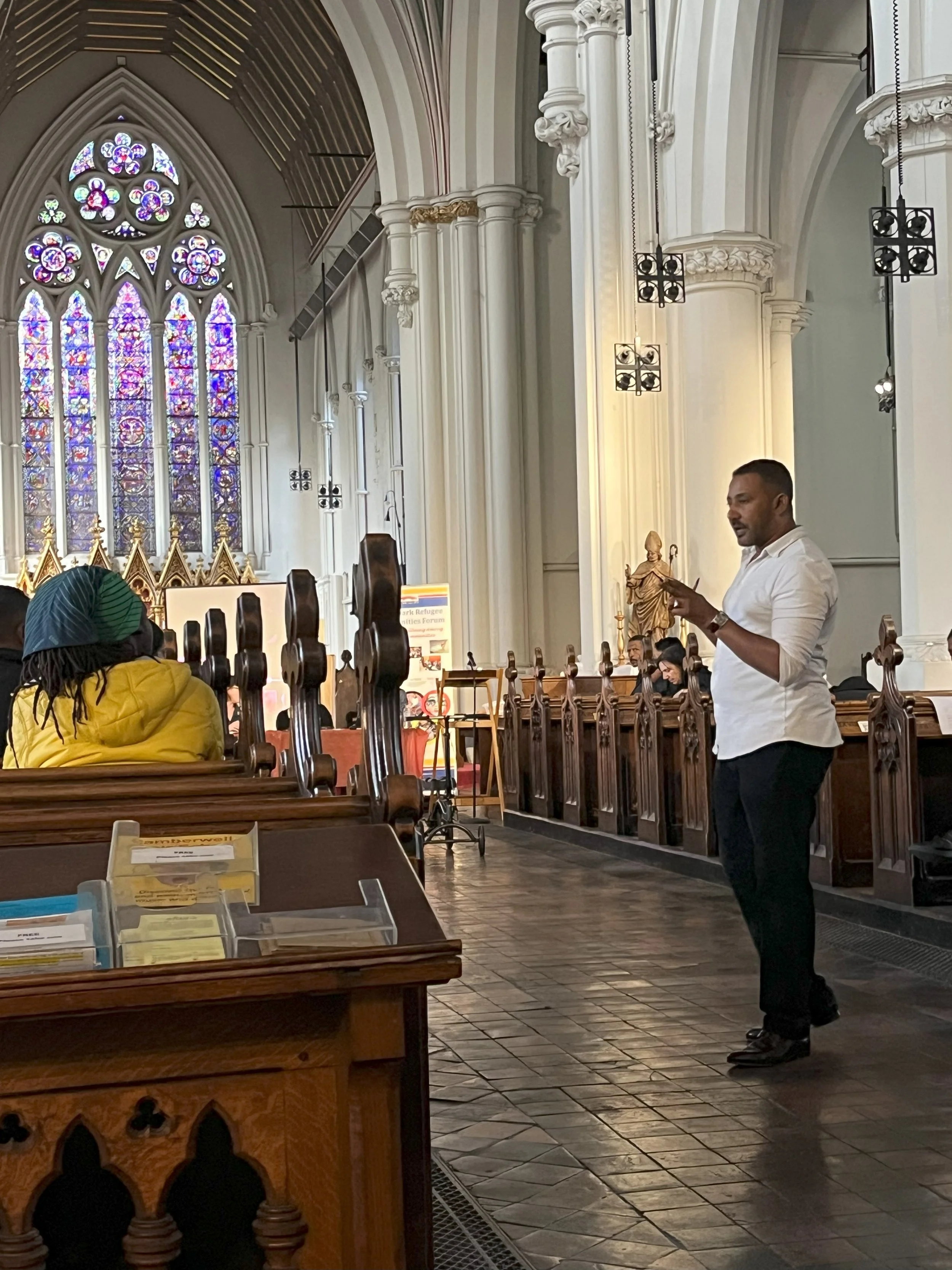 Eltayeb Hassan acting as interpreter