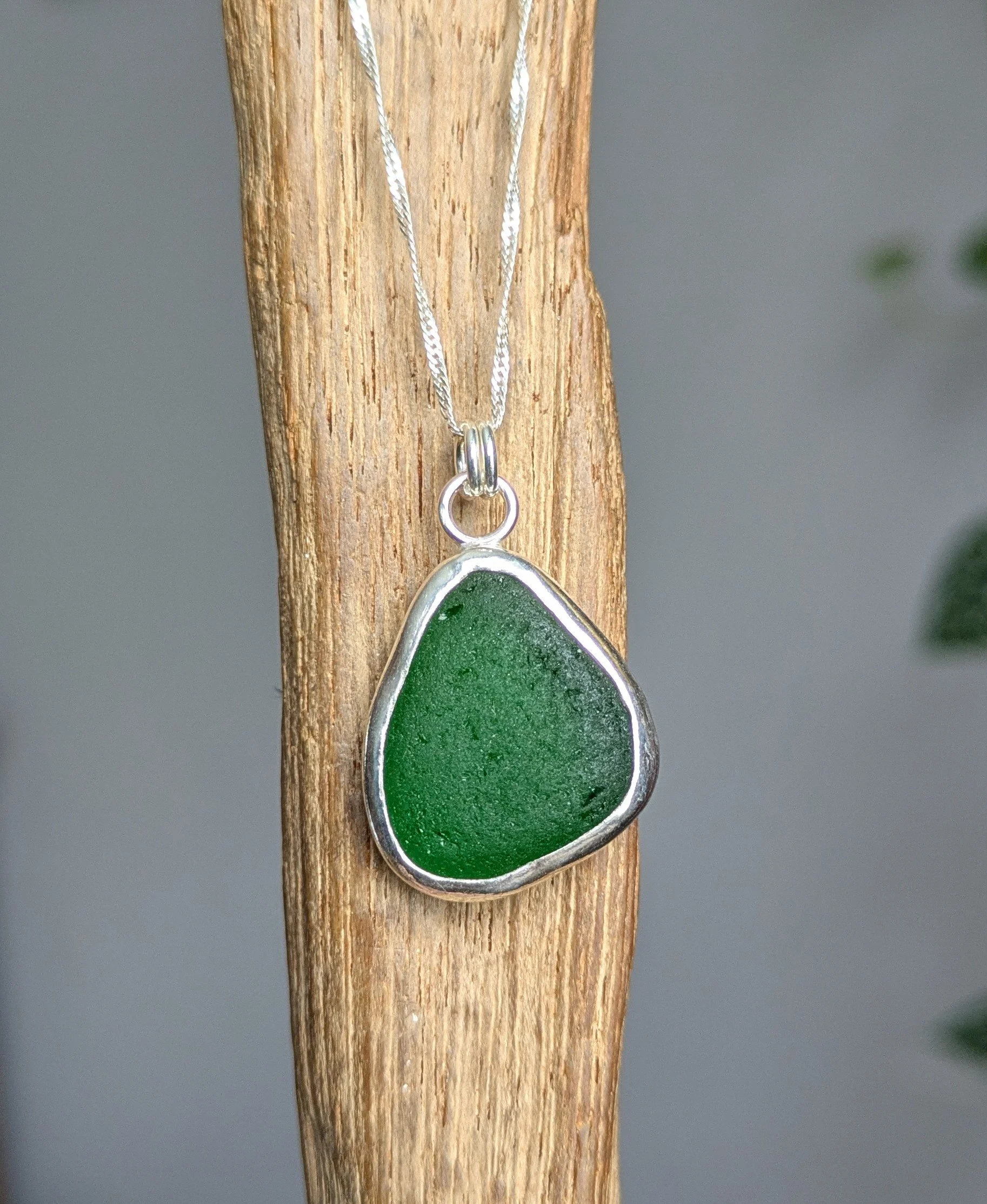 Green Seaglass Necklace