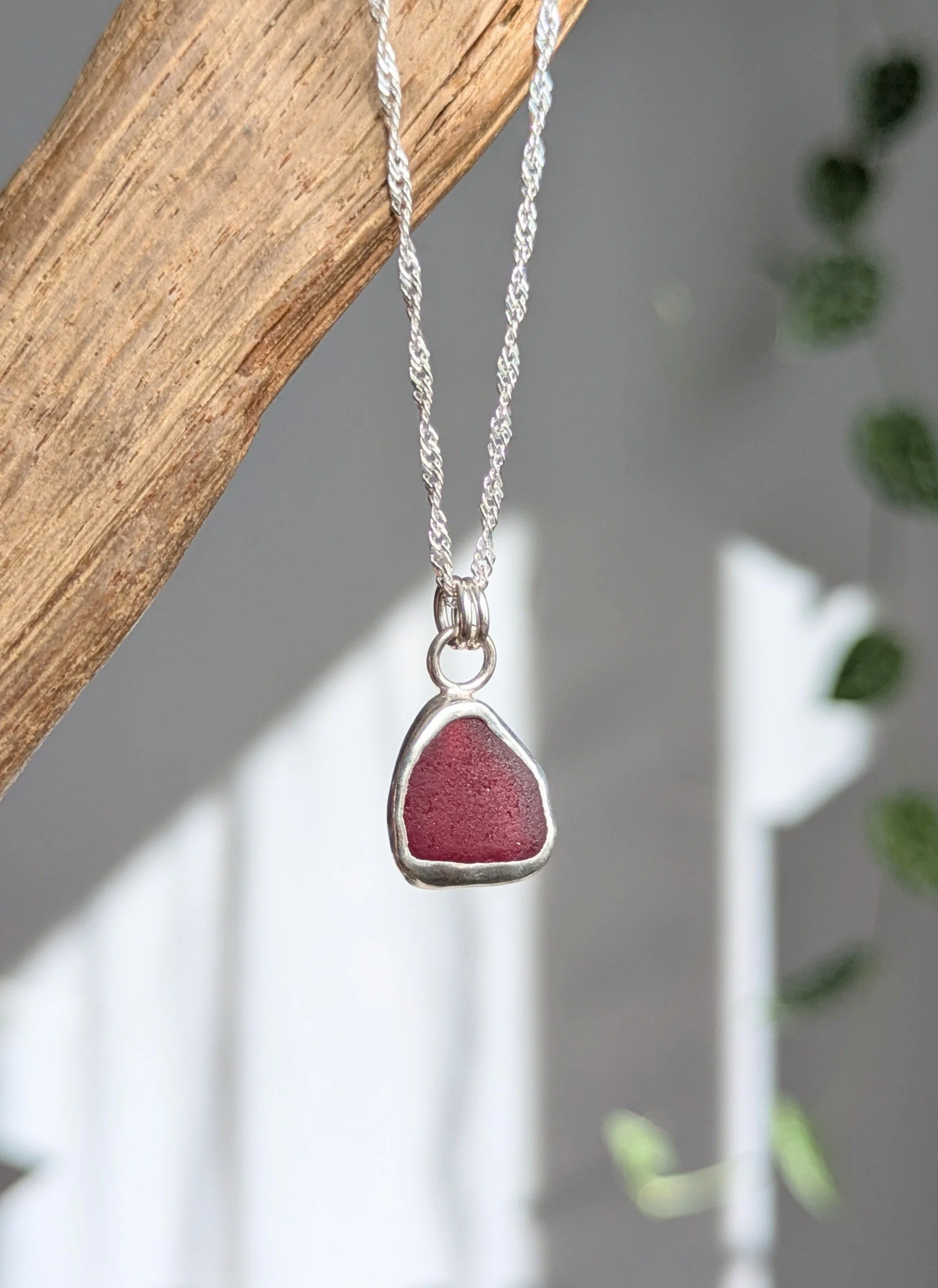 Red Seaglass Pendant