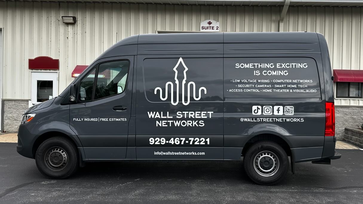 Some simple white die cut lettering for @wallstreetnetworks van 
.
.
.
.
#dbgraphics #wrappedbydb #dbbylooker #looker #lookervinylco #wrapped #vinylwrap #vinylwraps #vinylwrapping #carwrap #3m #avery  #paintisdead #wraps #customgraphics #rollingbillb