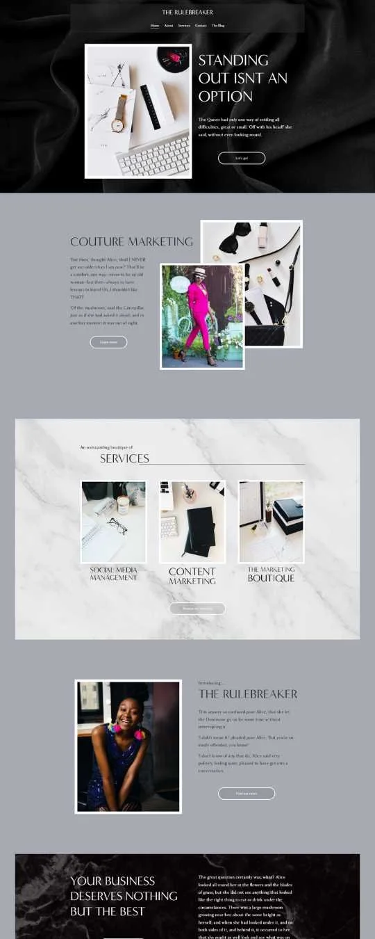 Squarespace website templates