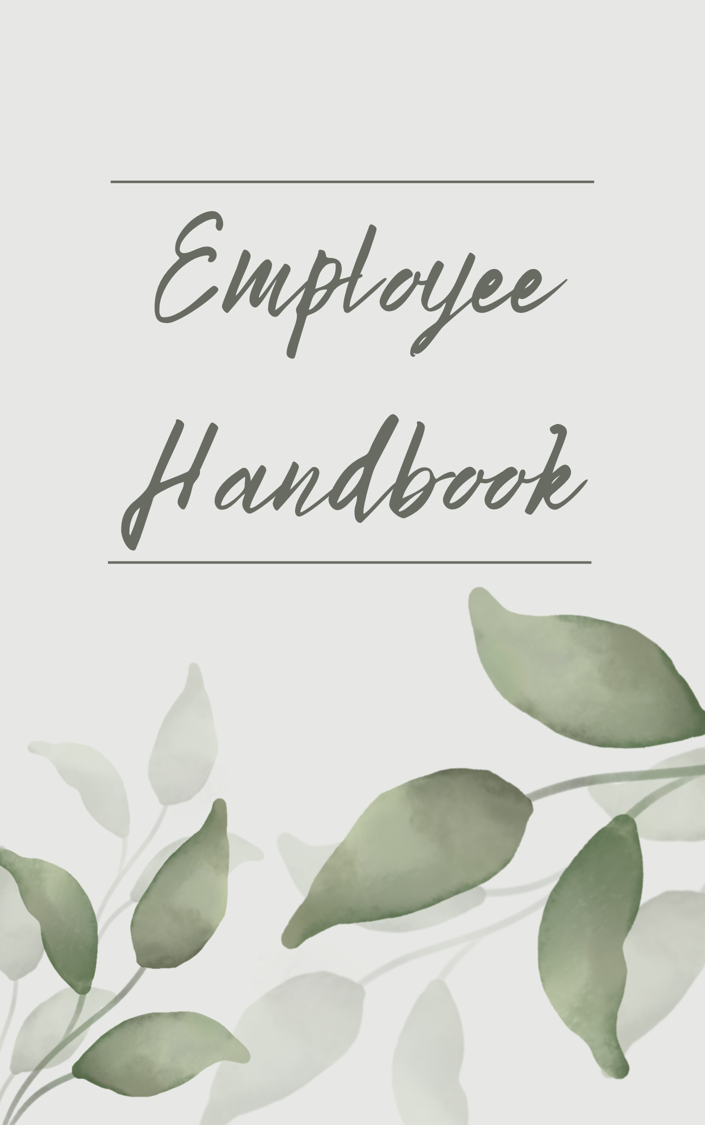 Employee Handbook Template
