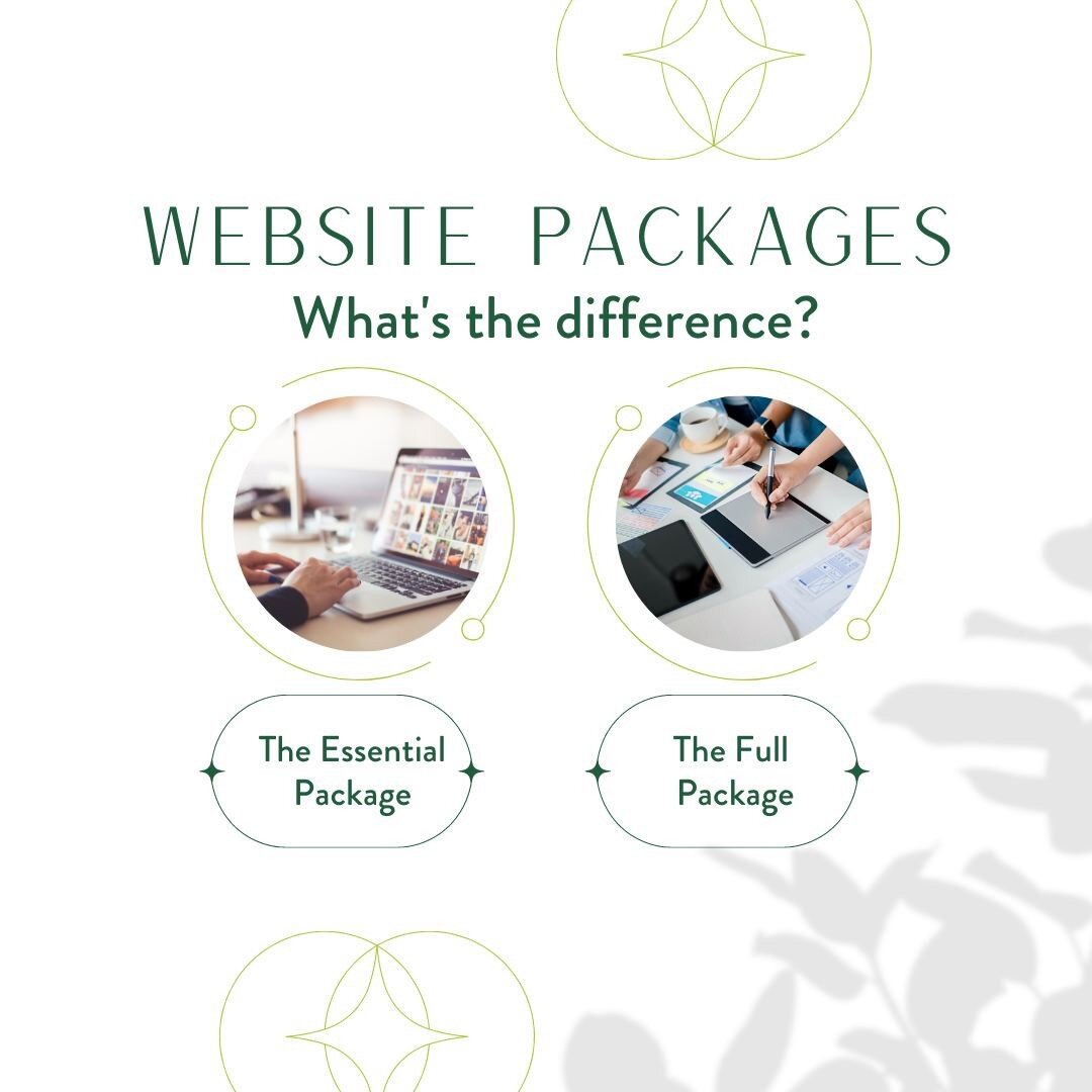 Our Essential Package includes website copywriting with SEO for up to 5 site pages, and is great for those starting out or revamping their websites. Our Full Package goes beyond the website copywriting with SEO for up to 8 pages and includes a comple