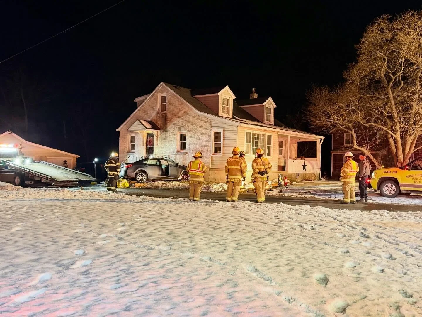 Rescue Box 36-6 was dispatched at 21:48 for a reported vehicle into a building at 210 Richlandtown Pike in Richland Township. Initial reports indicated a car had struck the side of a residence with possible entrapment.

Upon arrival, the driver had s