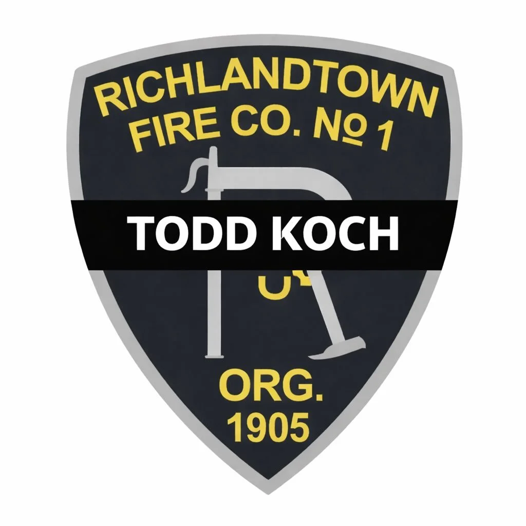 It is with profound sadness that the Richlandtown Fire Company announces the Line of Duty Death (LODD) of Fire Police Officer Todd Koch.

Fire Police Officer Koch suffered a severe respiratory attack while responding to an emergency call on Monday, M