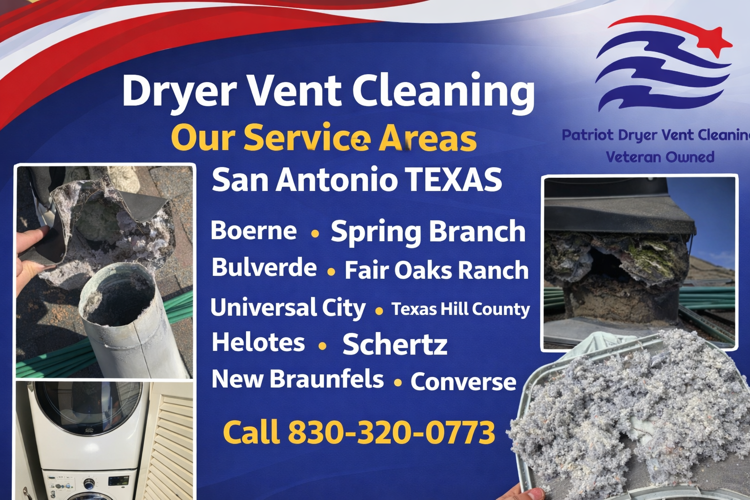 Dryer Vent Cleaning Services Across San Antonio &amp; Surrounding Areas