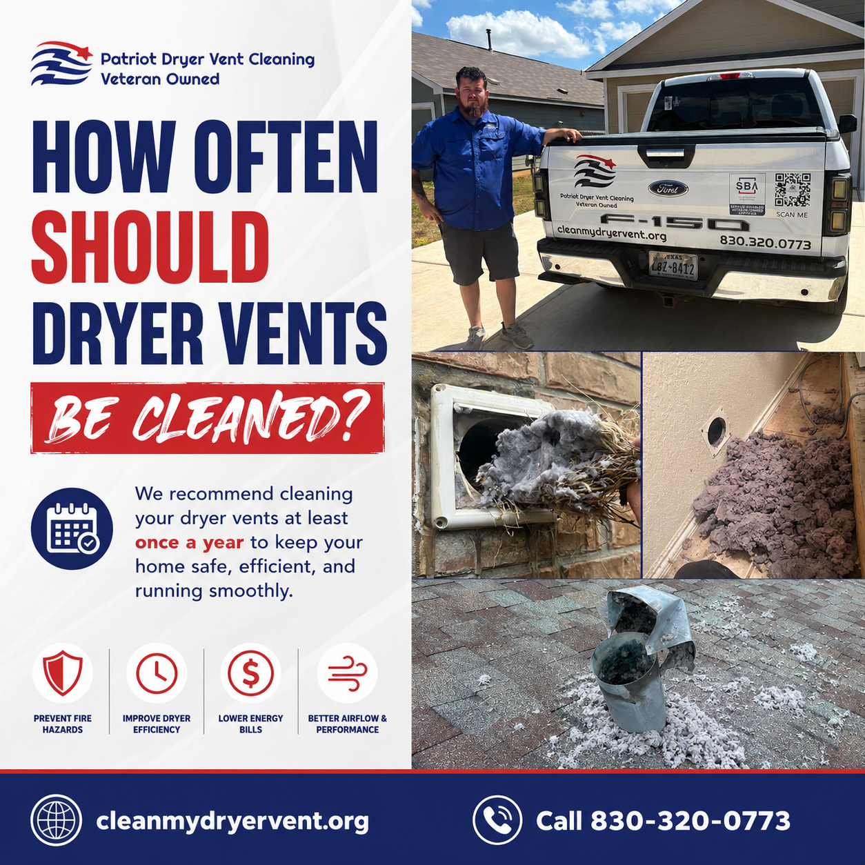 How Often Should Dryer Vents Be Cleaned in San Antonio, TX?