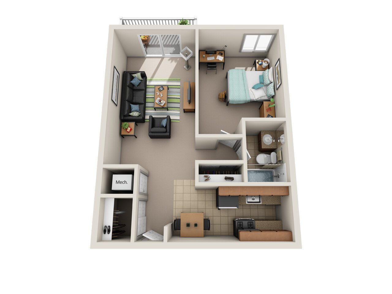 1 BEDROOM