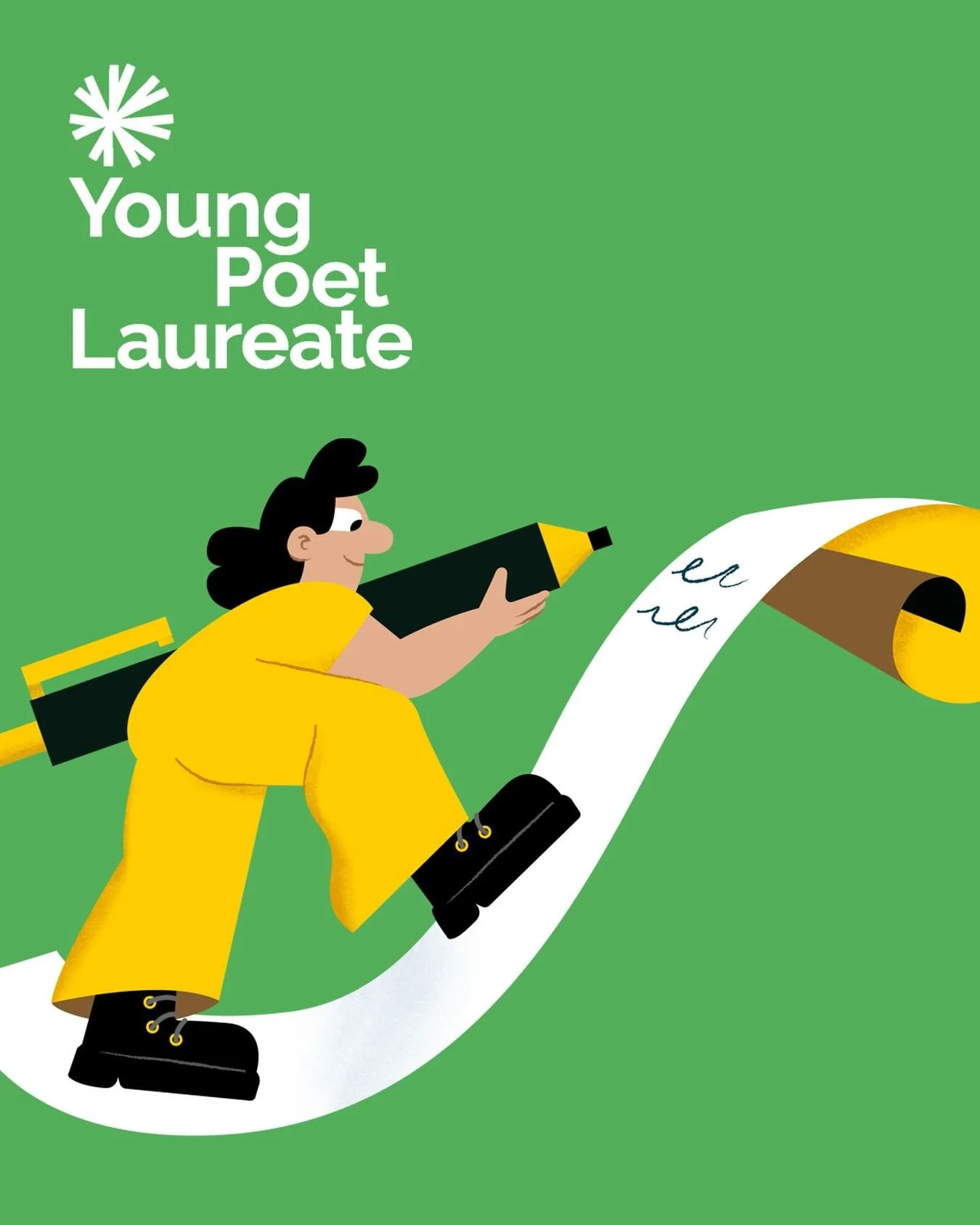 Following our brand refresh of @nationalpoetrycentre we created a sub-brand for their Young Poet Laureate programme. 

Supported by @literacy_trust and @simonarmitage_official Young Poet Laureate aims to inspire a new generation of poets. This week i