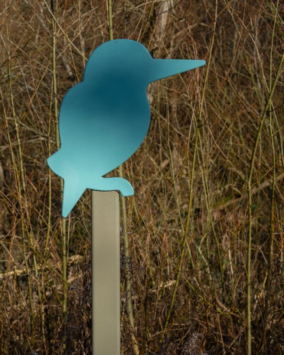 Some more pops of blue from our sculpture trail at Shire Brook Valley on this gloomy grey day.