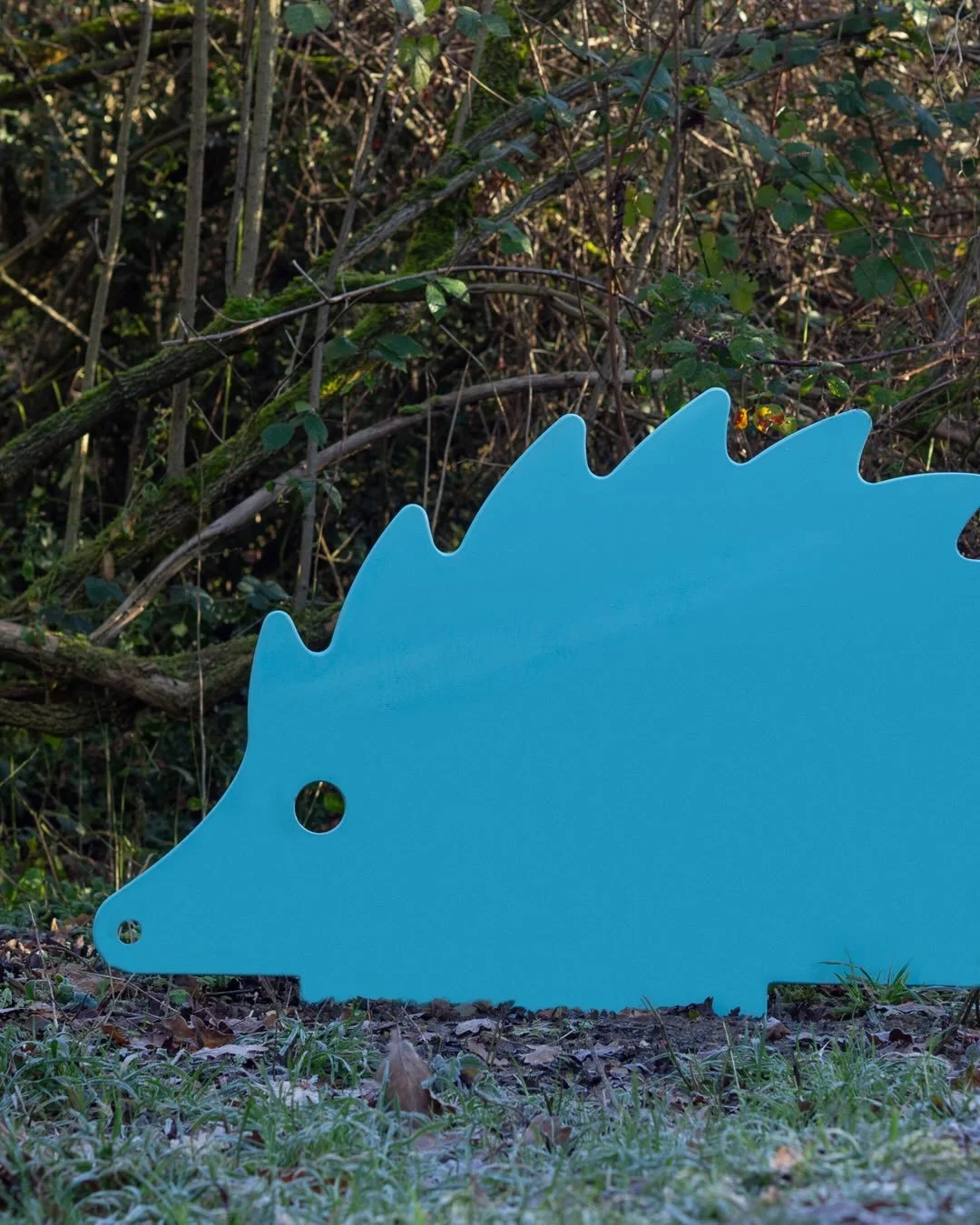 Some more pops of blue from our sculpture trail at Shire Brook Valley on this gloomy grey day.