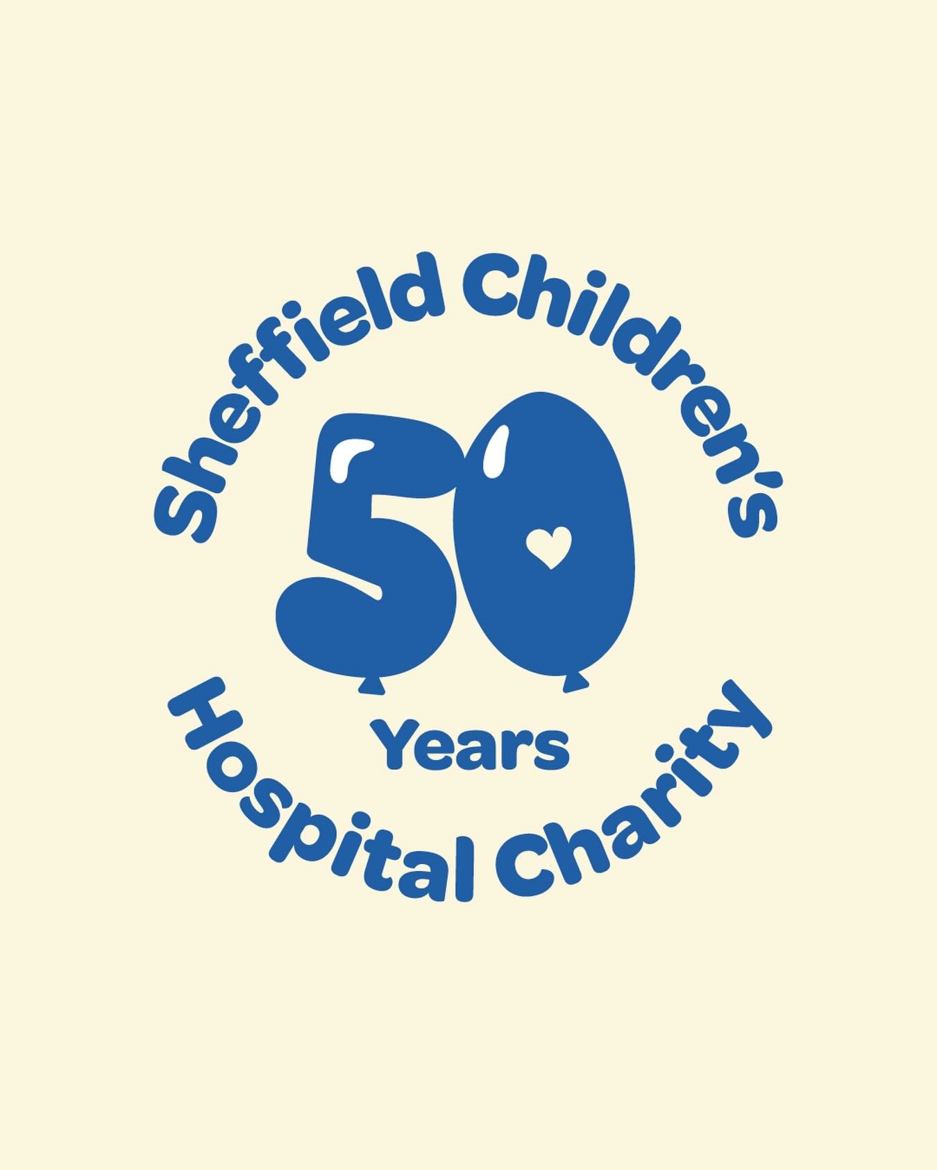 Happy 50th birthday @sheffchildrenshospitalcharity - we 💛💙 working with you! Many happy returns 🥳