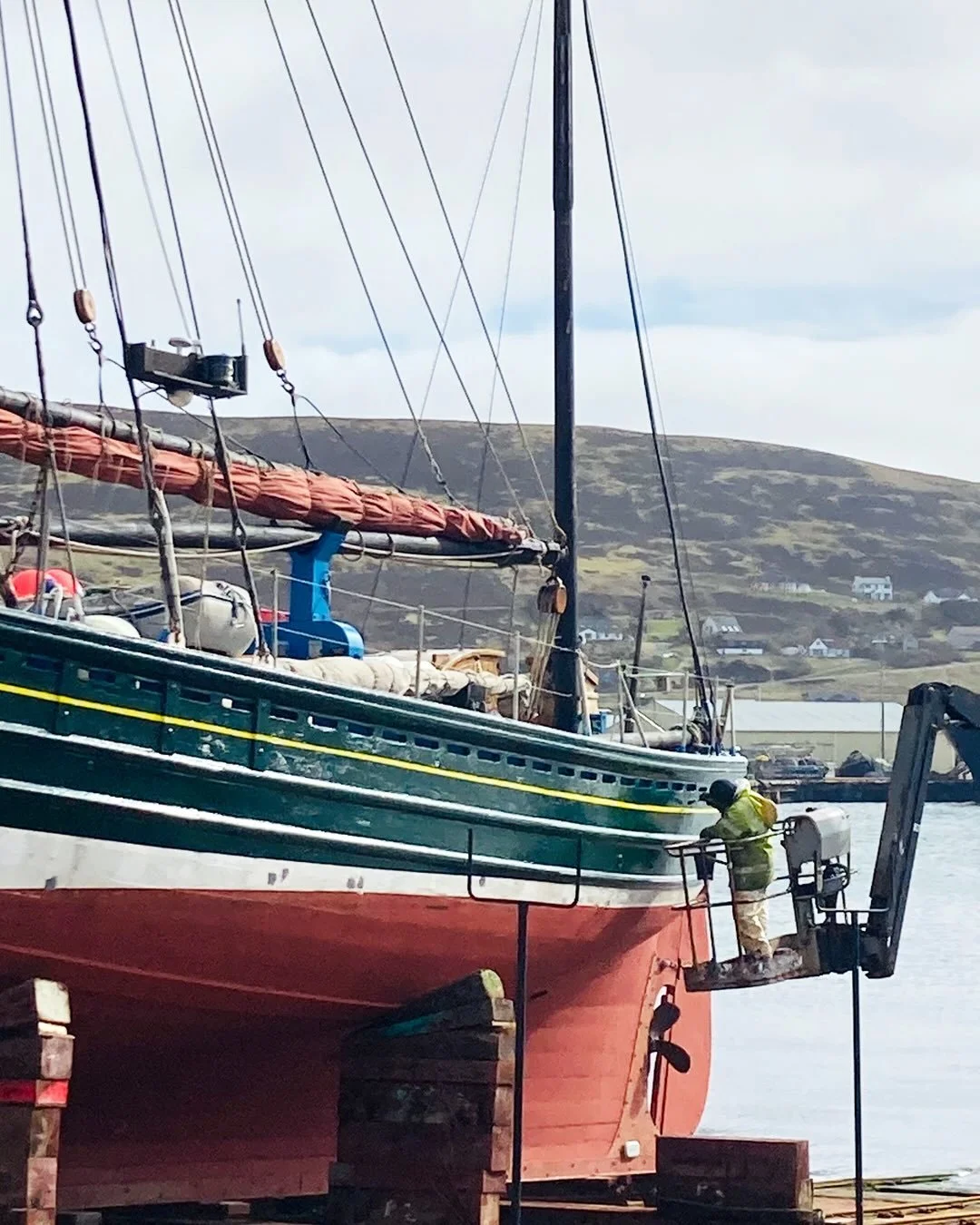 Our most northerly client 🧭 

Lovely to see our rebrand for @shetland_arts being rolled out.

⛴️ In a first for us, our client visit involved a train plus an overnight ferry. We (Claire and John) packed our bags and, 24 hours after leaving Sheffield