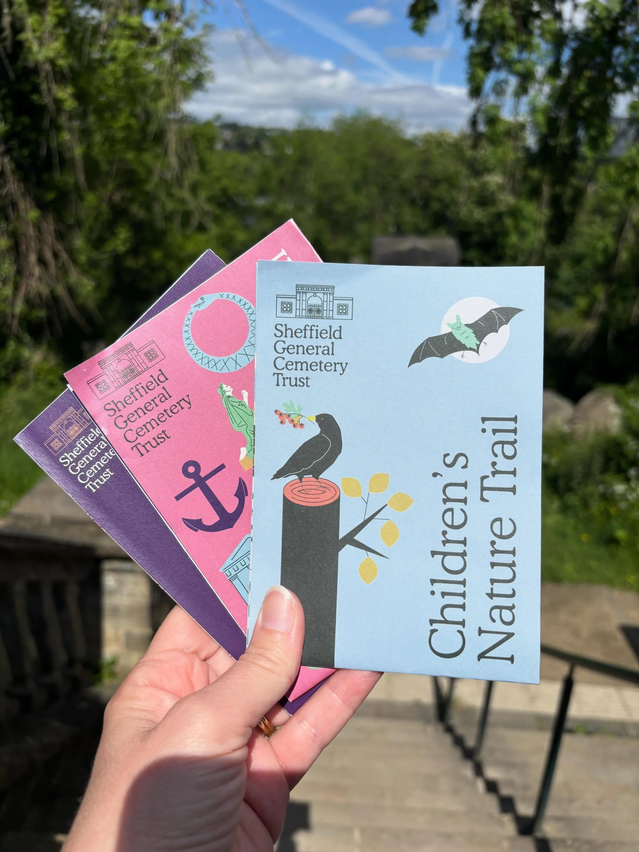 A lovely visit to @sheffieldgeneralcemeterytrust this morning, and fab to see the brand we created going strong. It&rsquo;s their 190th birthday this year and they&rsquo;ve got some great events lined up over half term, including a pop-up planetarium