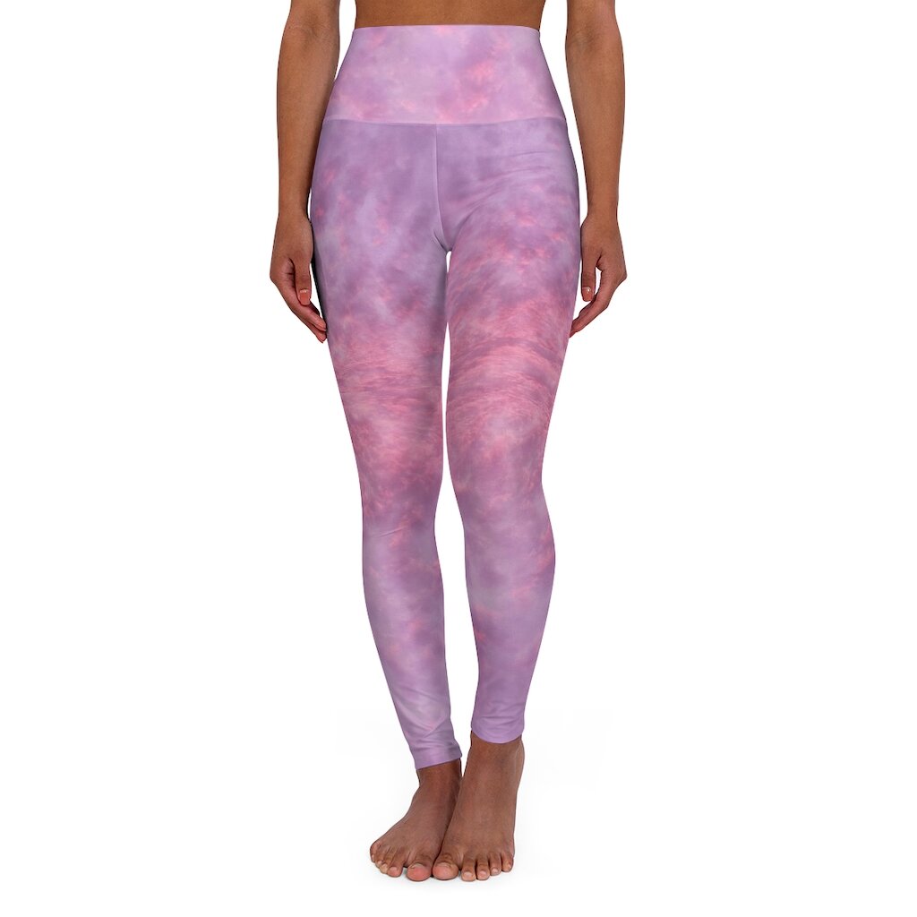 Cotton Candy Skies (High Waisted) Yoga Leggings — Red Hot Yoga Smyrna