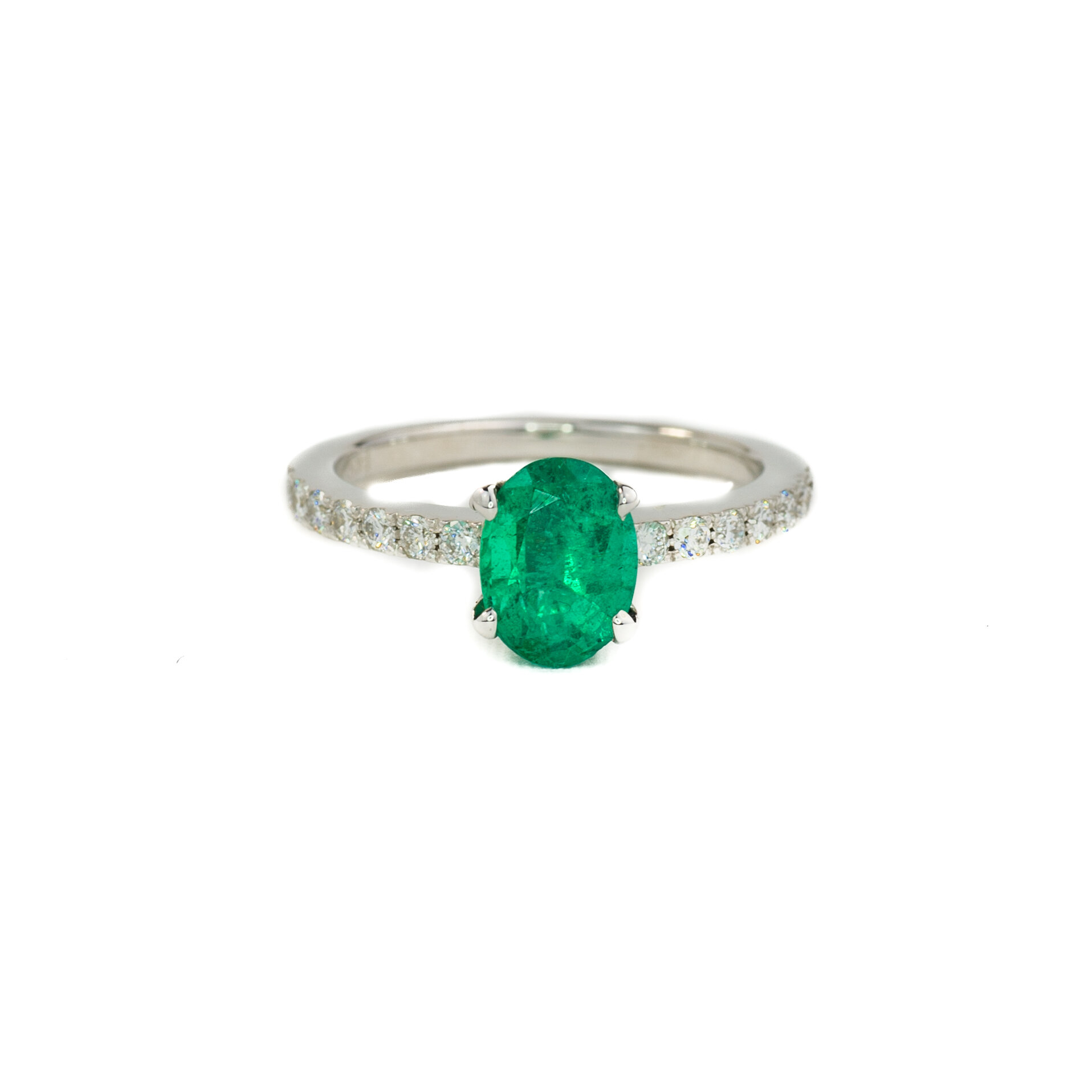 Oval Emerald and Diamond Ring - BC Clark
